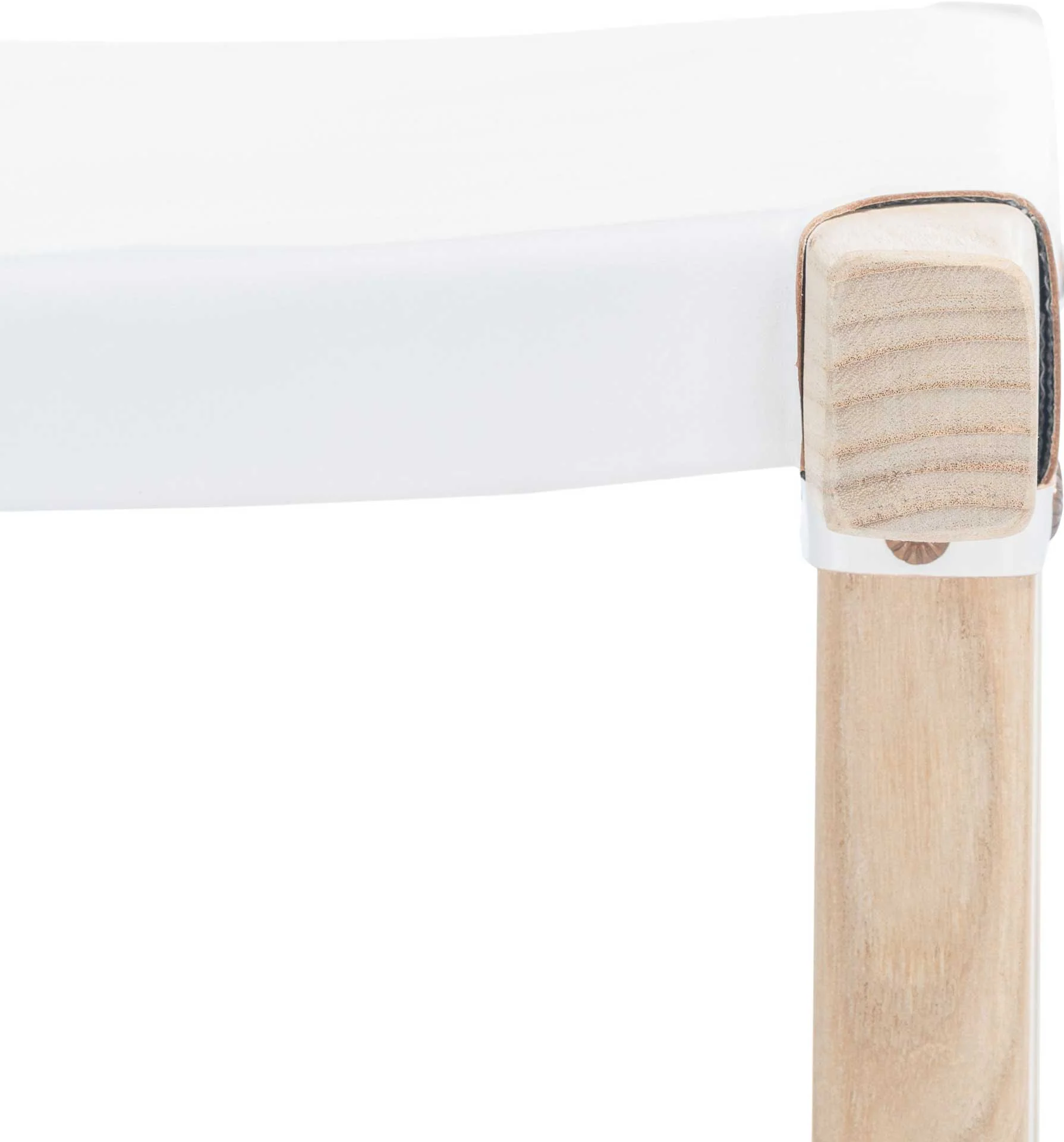 Aali Rectangle Bar Stool White/Natural - Image 3