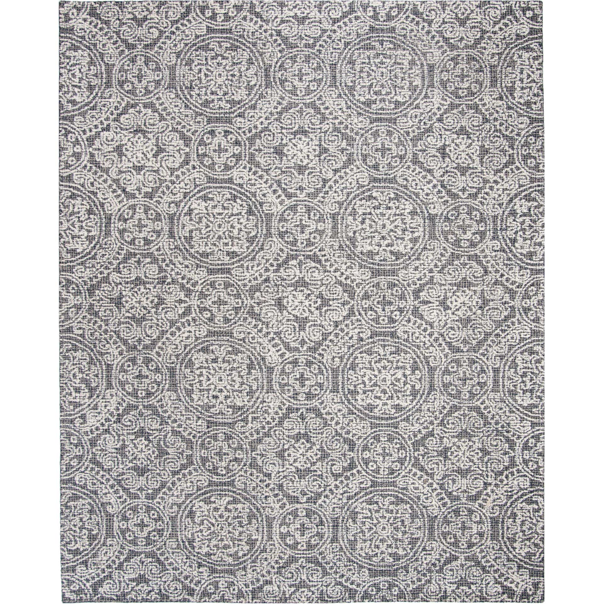 Abstract Gray/Ivory Area Rug