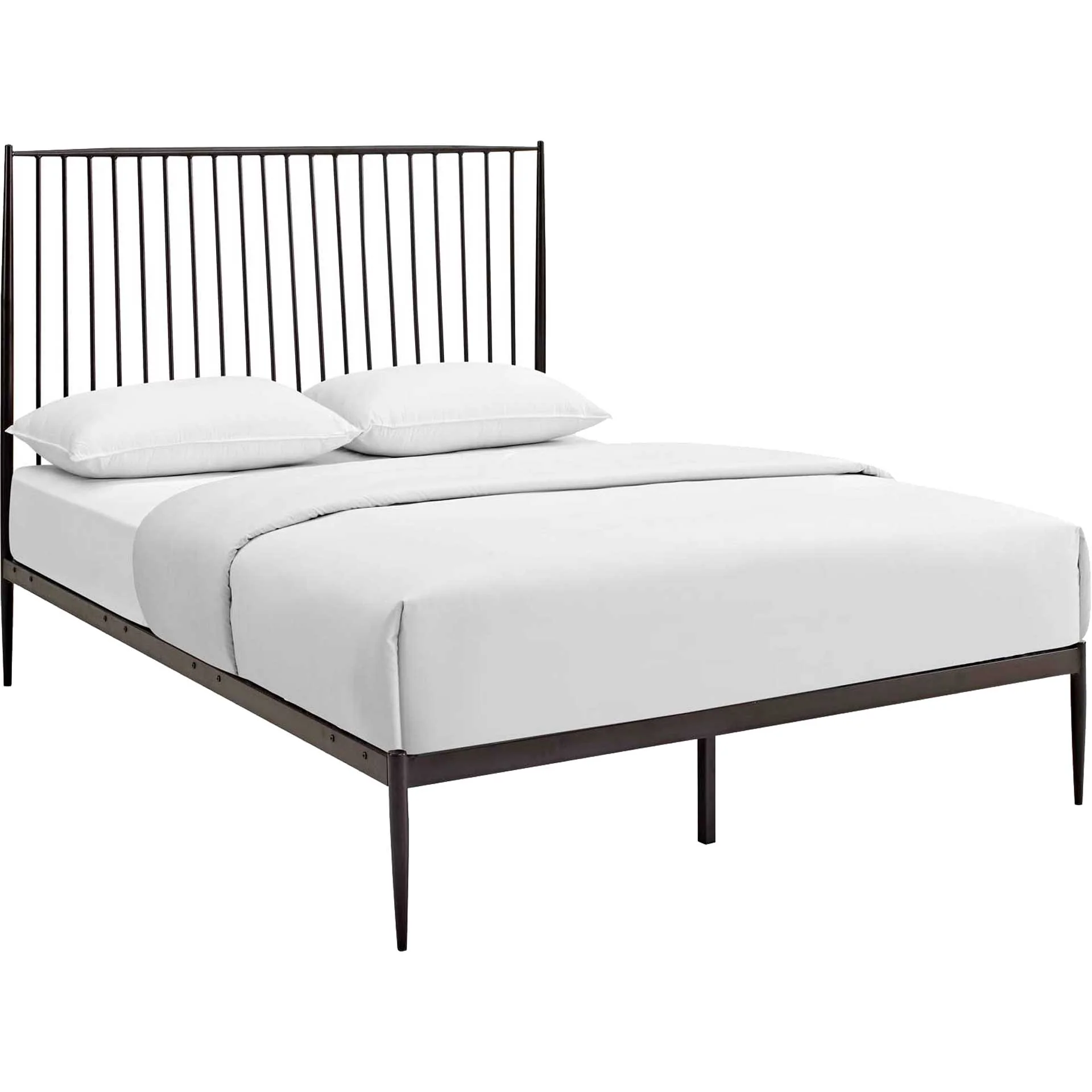Adelia Platform Bed Brown