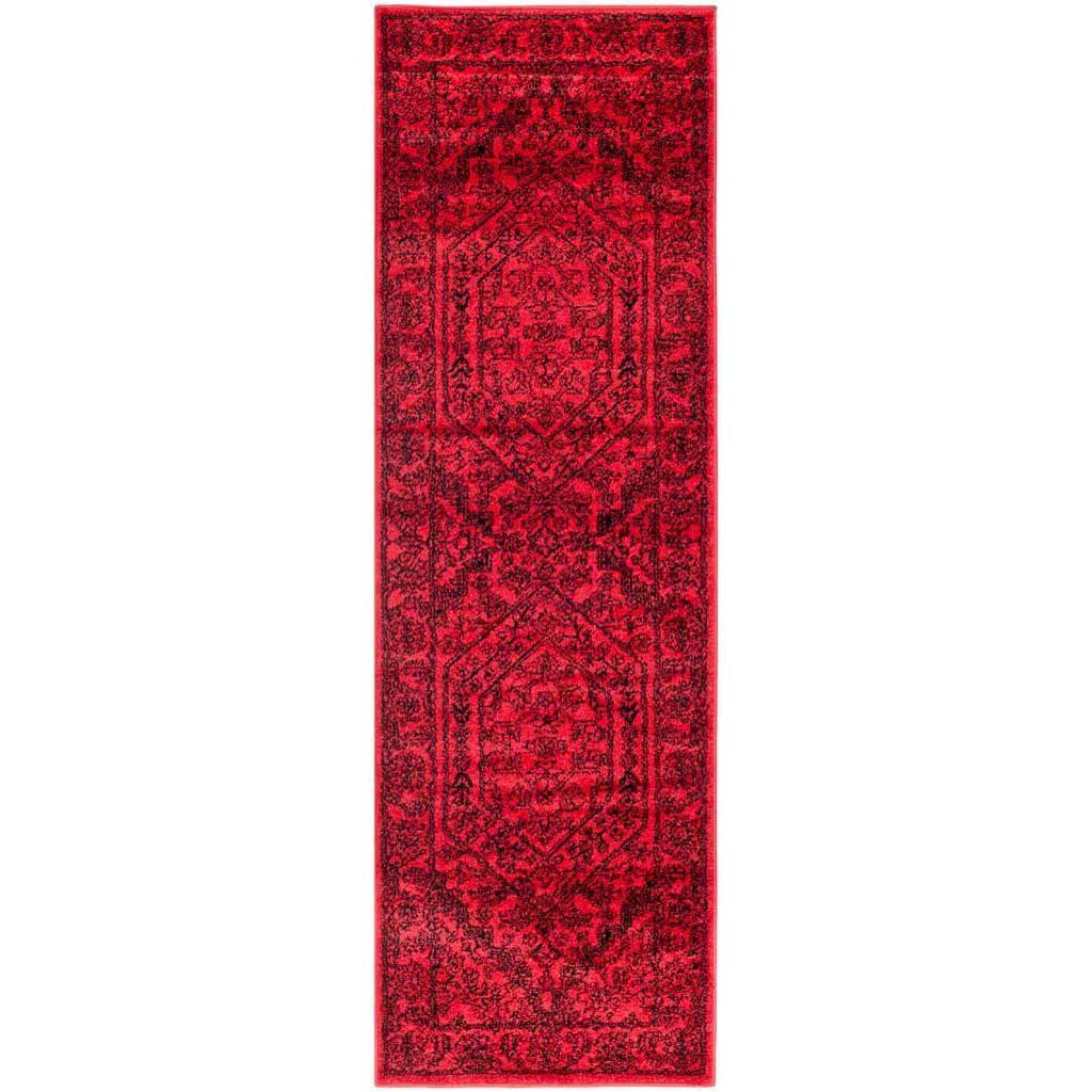 Adirondack Antique Red/Black Runner Rug