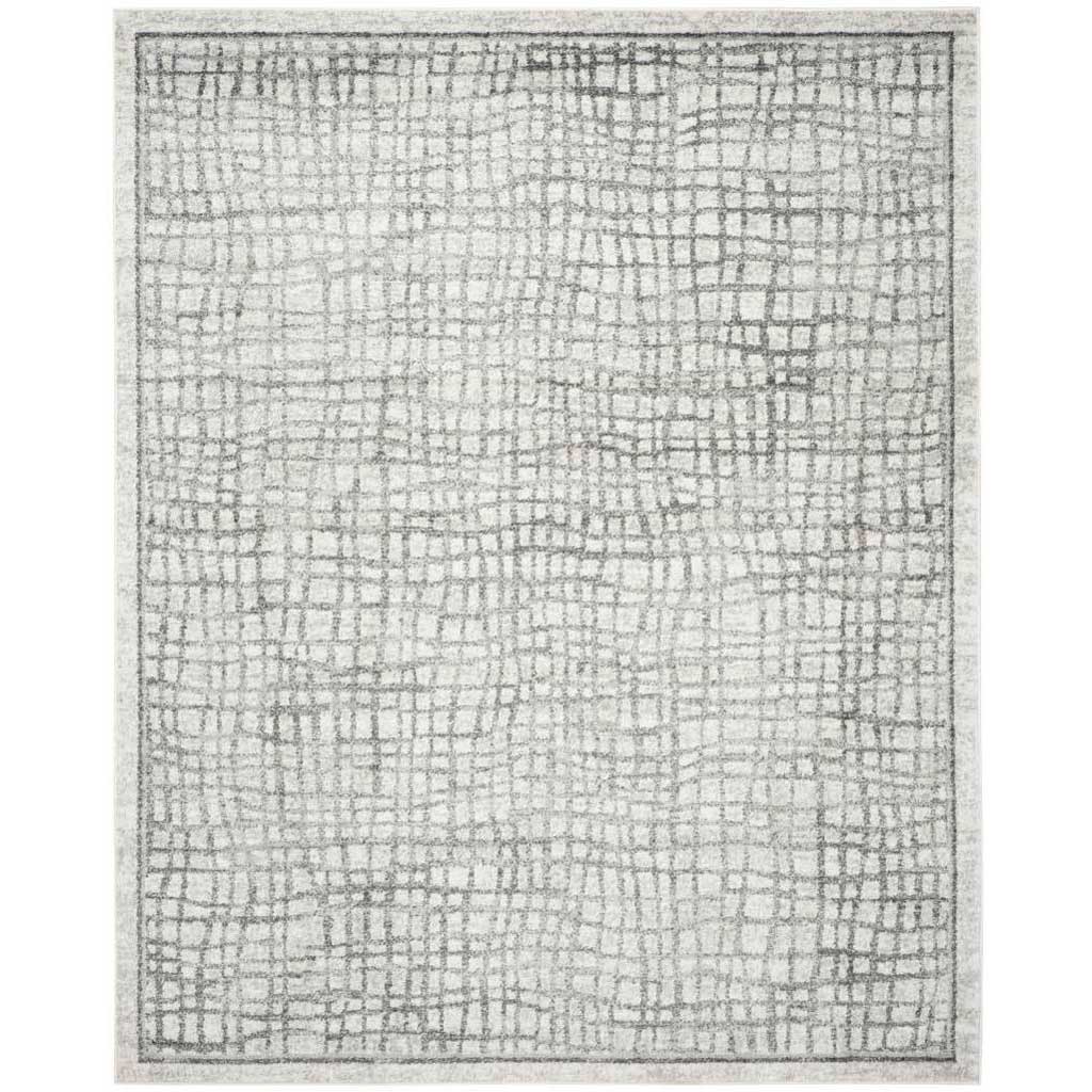 Adirondack Checker Silver/Ivory Area Rug
