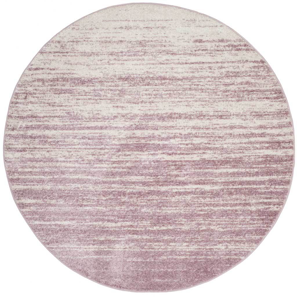 Adirondack Gradient Cream/Purple Round Rug