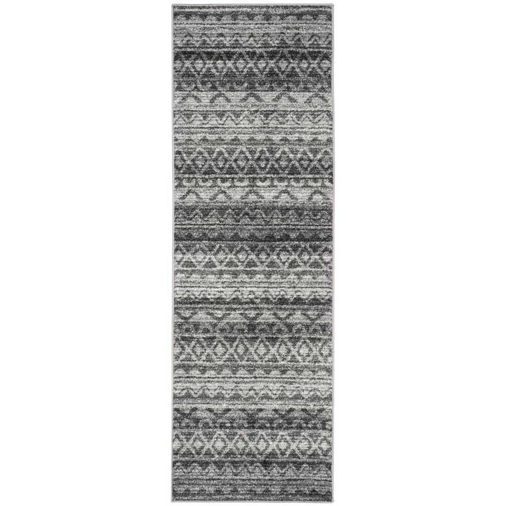 Adirondack Tribal Ivory/Charcoal Runner Rug