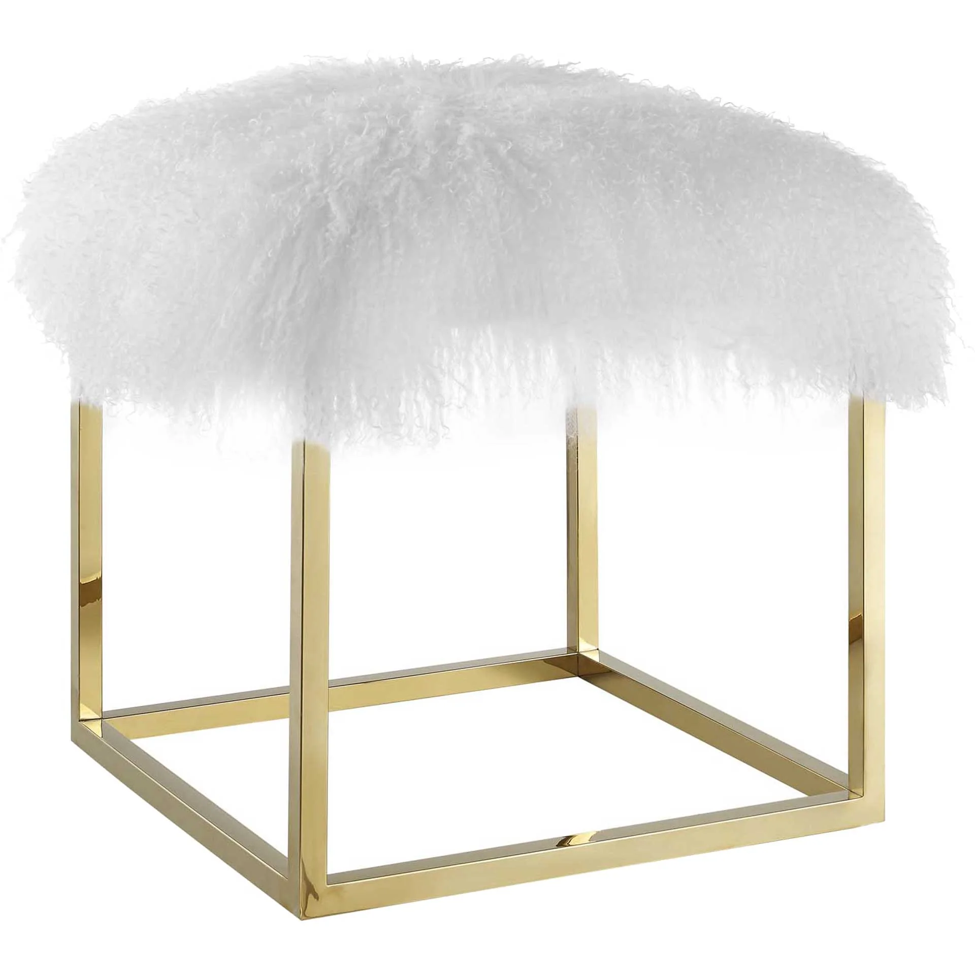 Alden Ottoman Gold/White