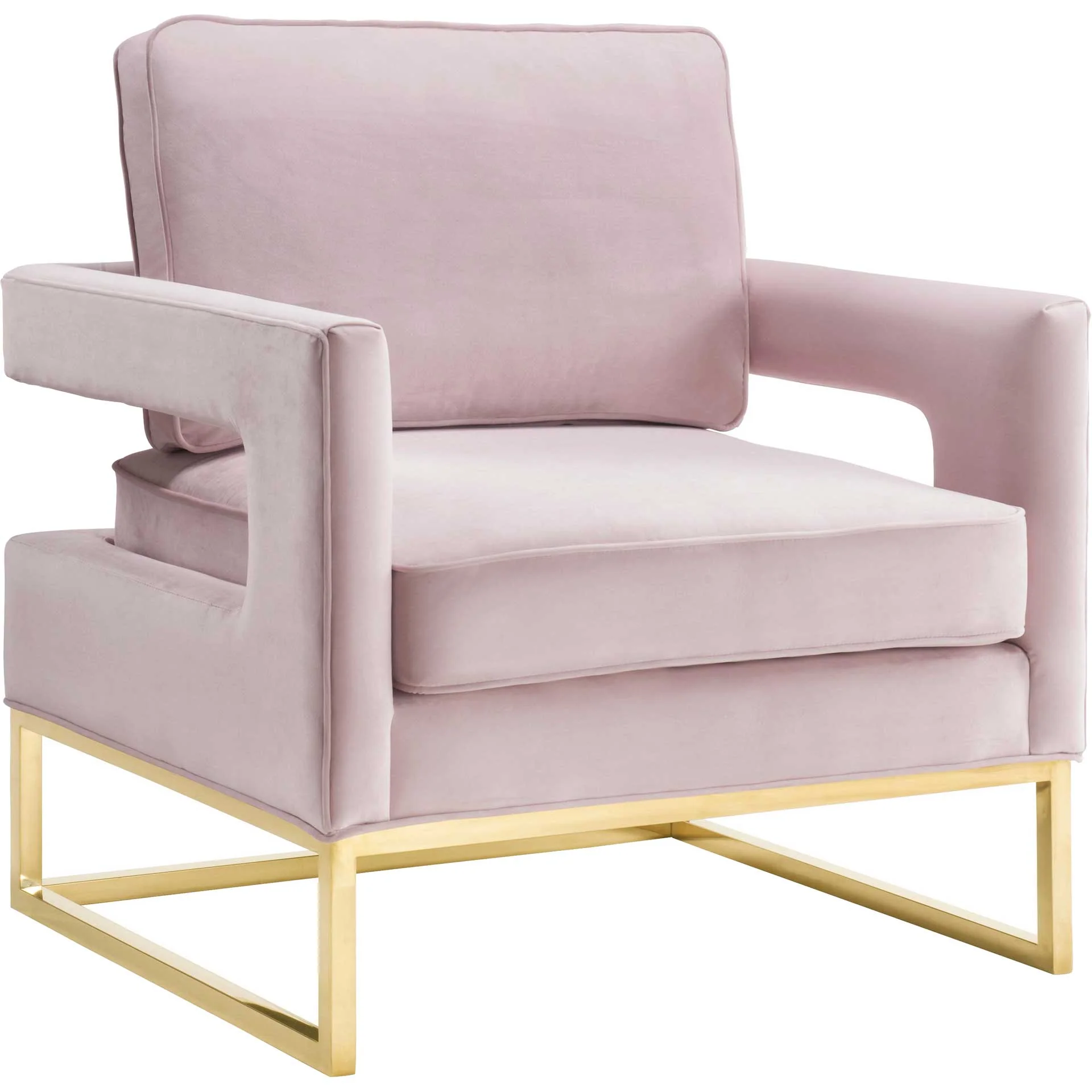 Alex Velvet Chair Blush