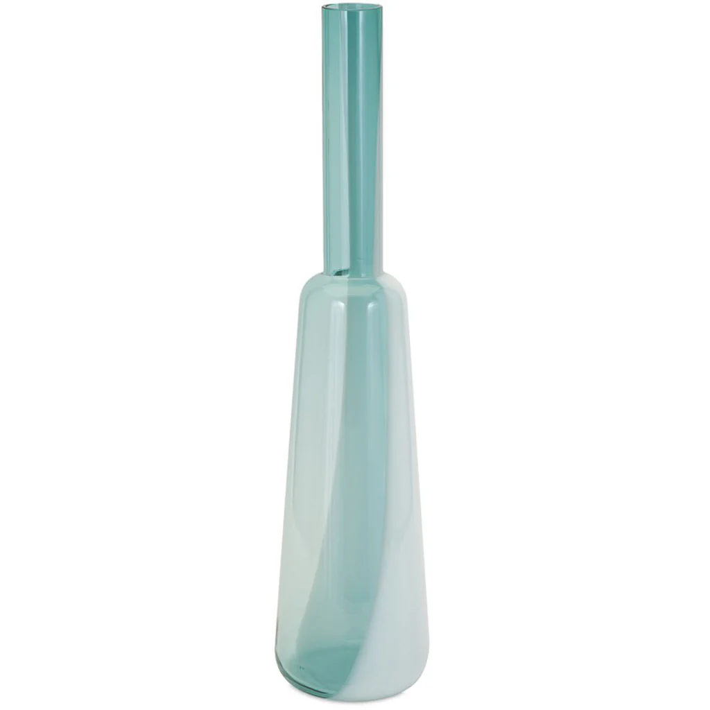 Alleghany Blue and White Glass Vase