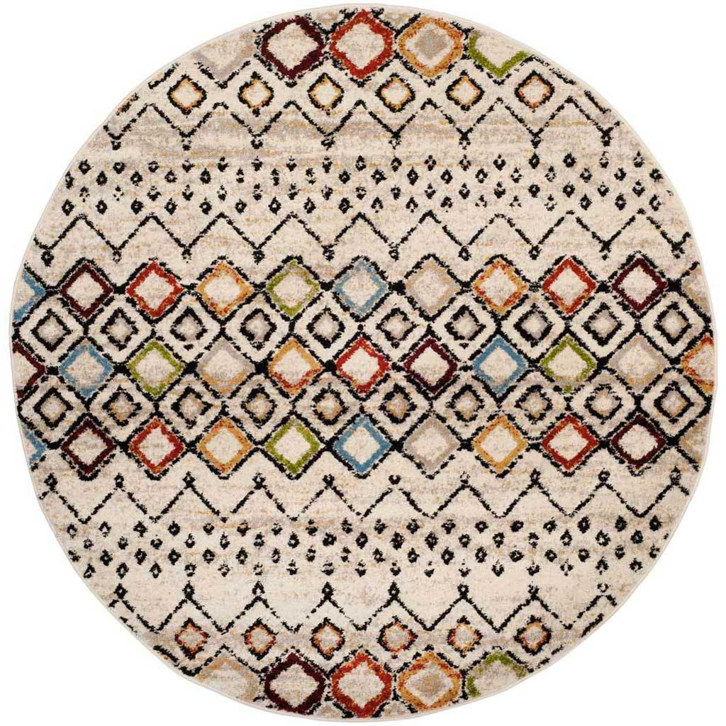 Amsterdam Ivory/Multi Round Rug