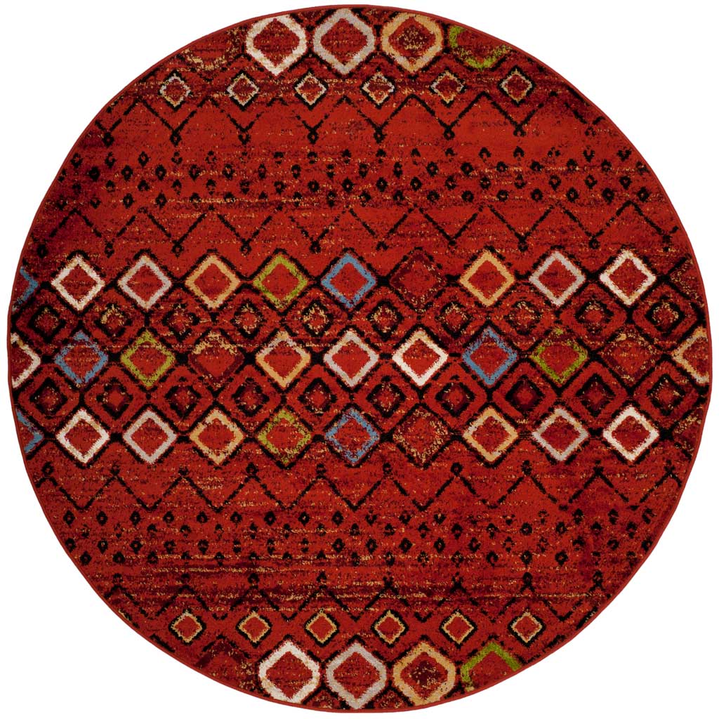 Amsterdam Terracotta/Multi Round Rug