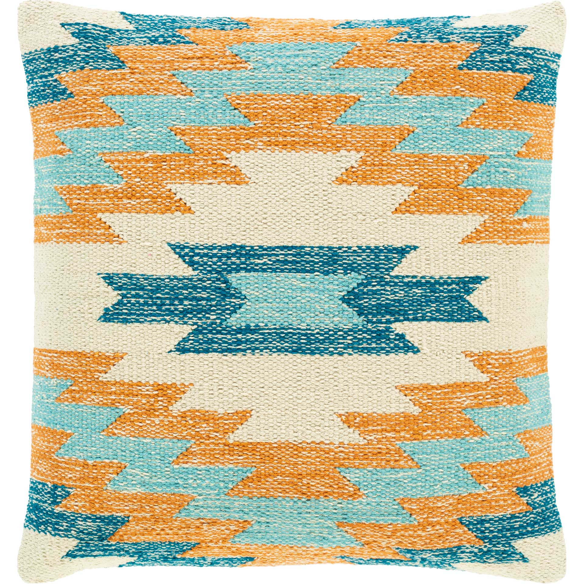 Ananya Pillow Burnt Orange/Ivory/Sky Blue