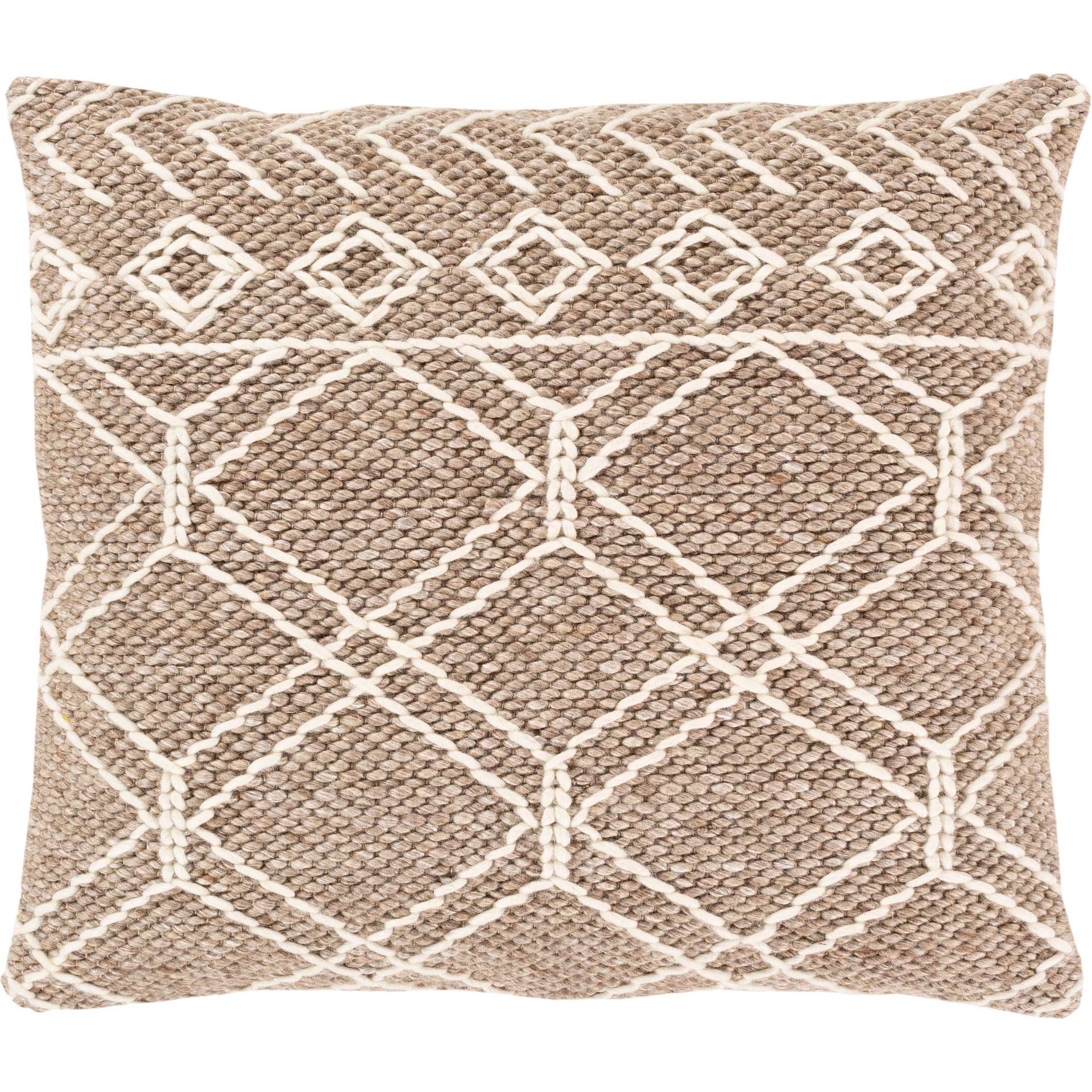 Anastasia Pillow Taupe/White/Cream