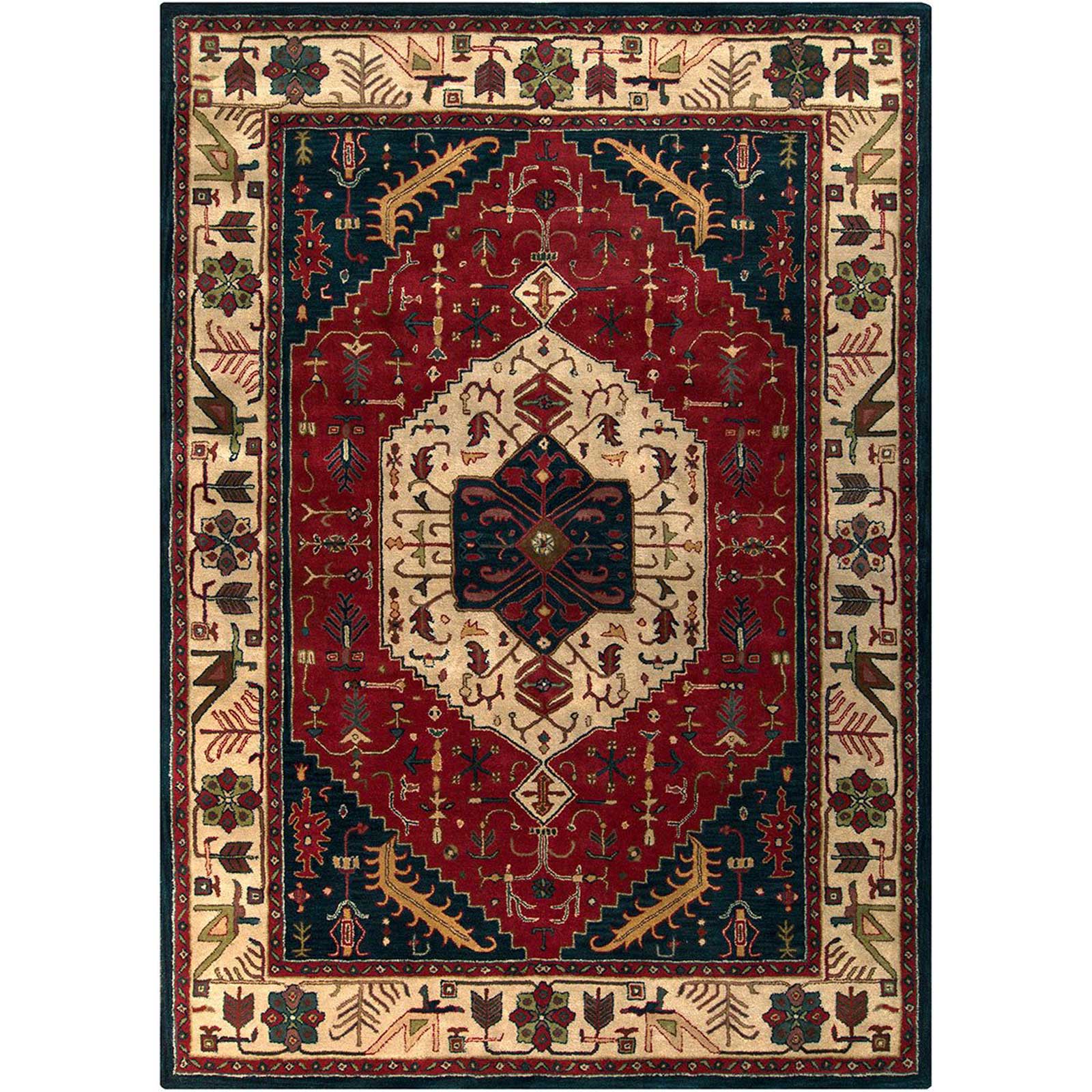 Ancient Treasures Burgundy/Navy Area Rug