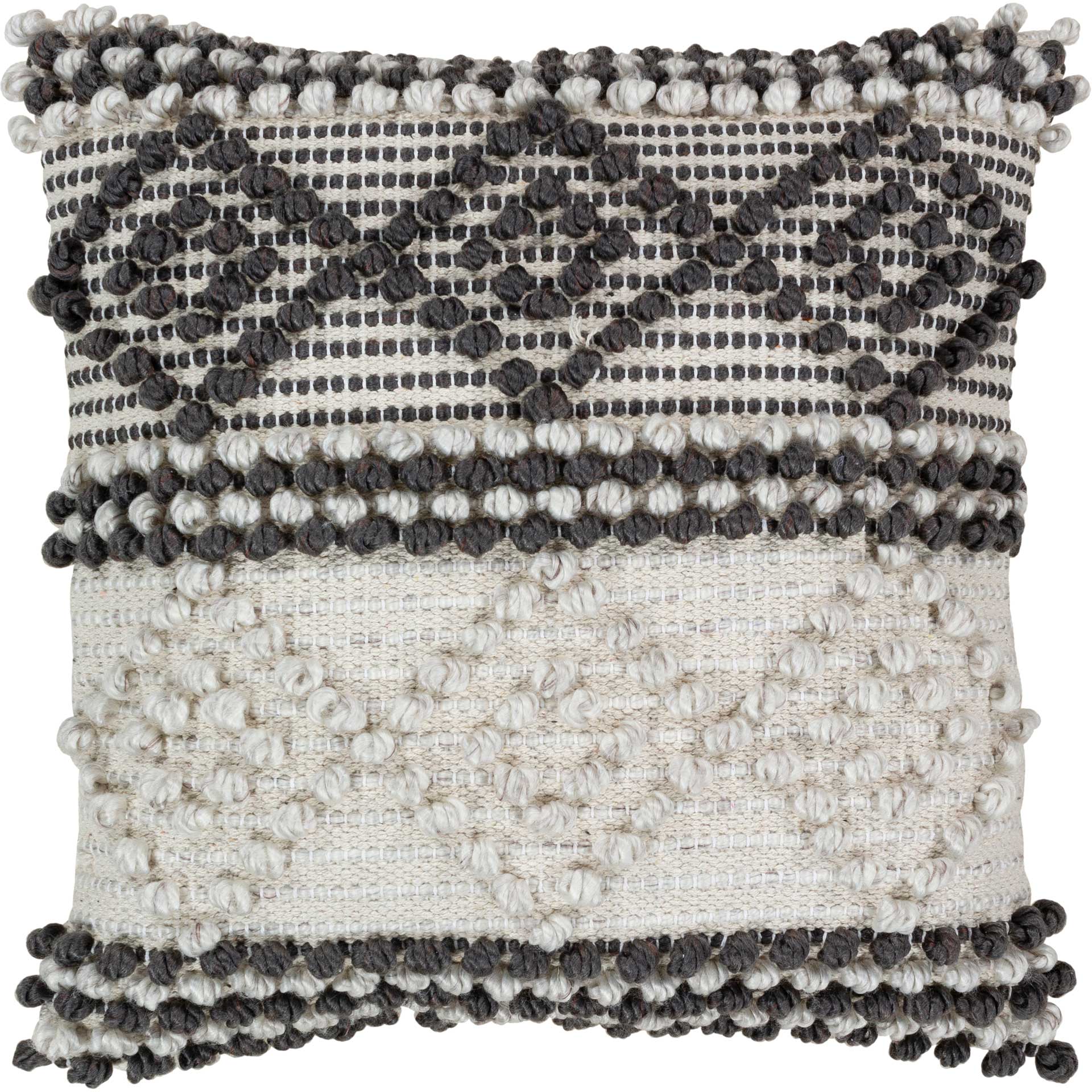 Anna Pillow Charcoal/Cream/Beige
