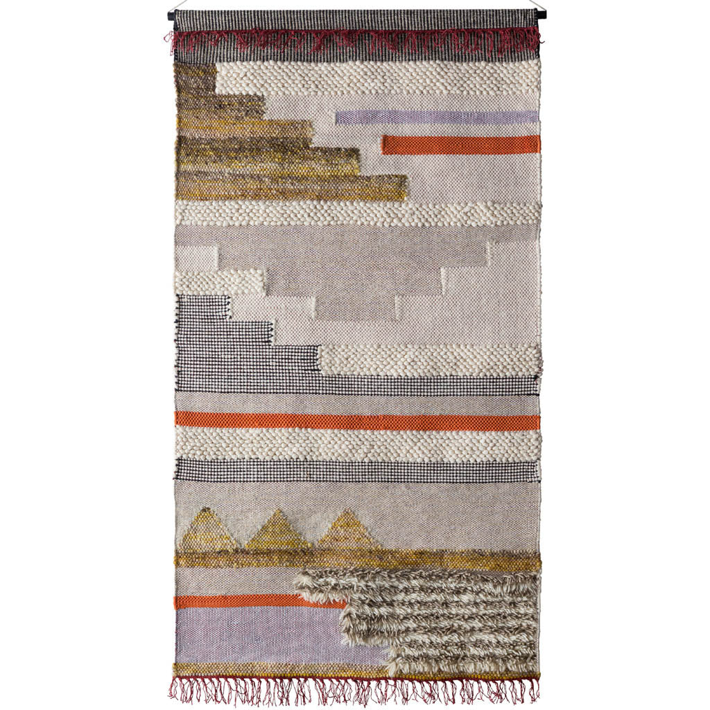 Anthropology Wall Hanging Ivory/Gray/Gold