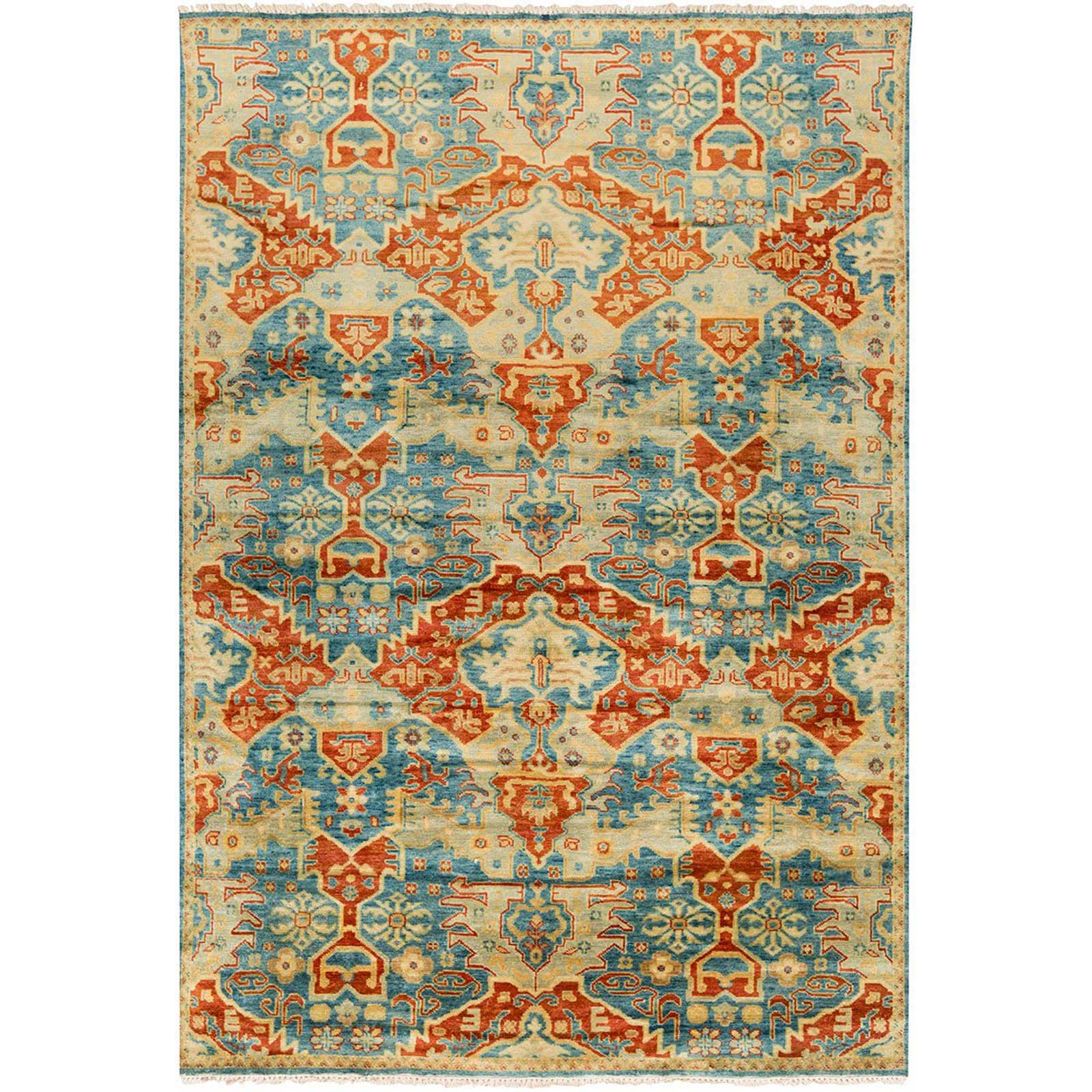 Antolya Teal/Rust Area Rug