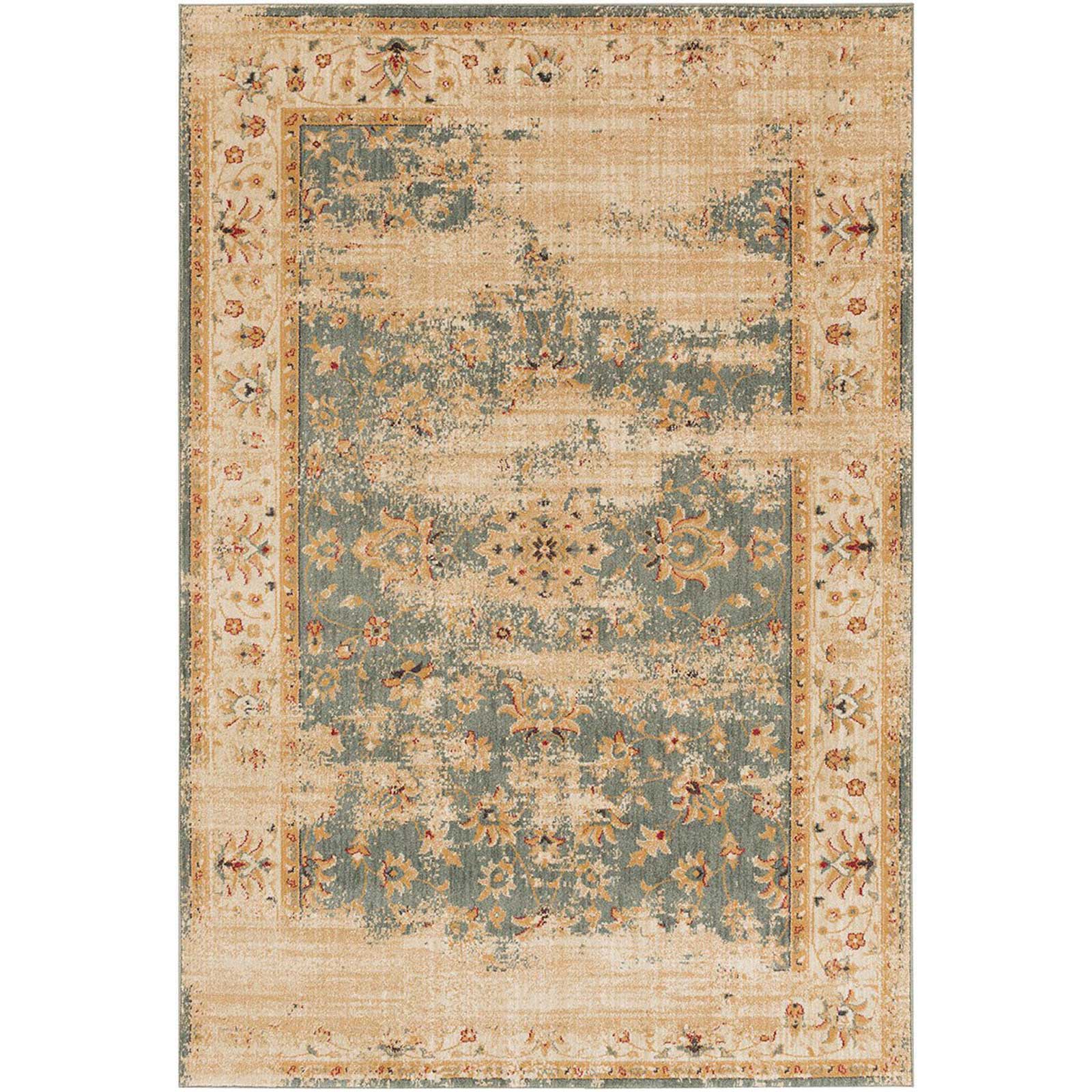 Arabesque Charcoal/Beige/Gold Area Rug