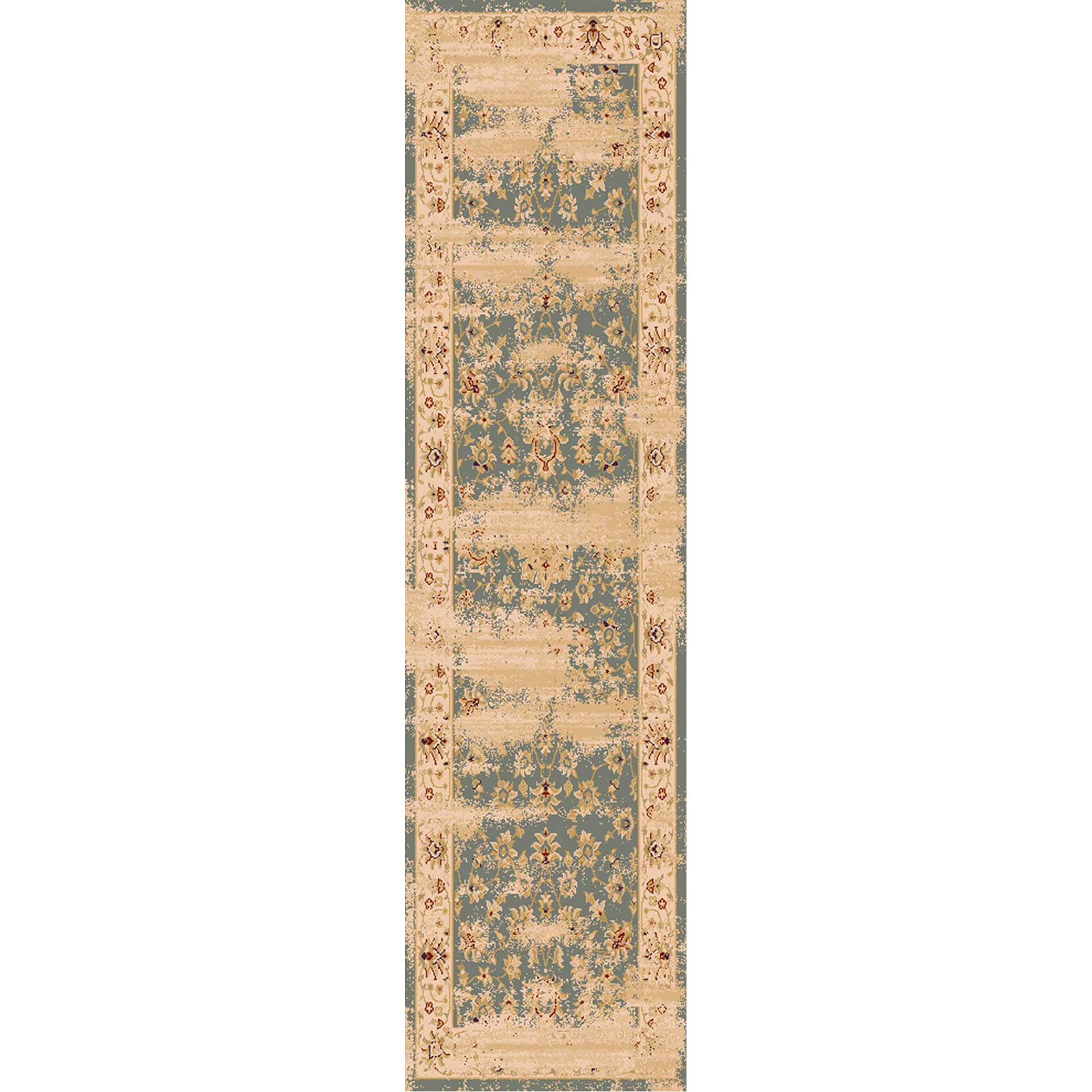 Arabesque Charcoal/Beige/Gold Runner Rug