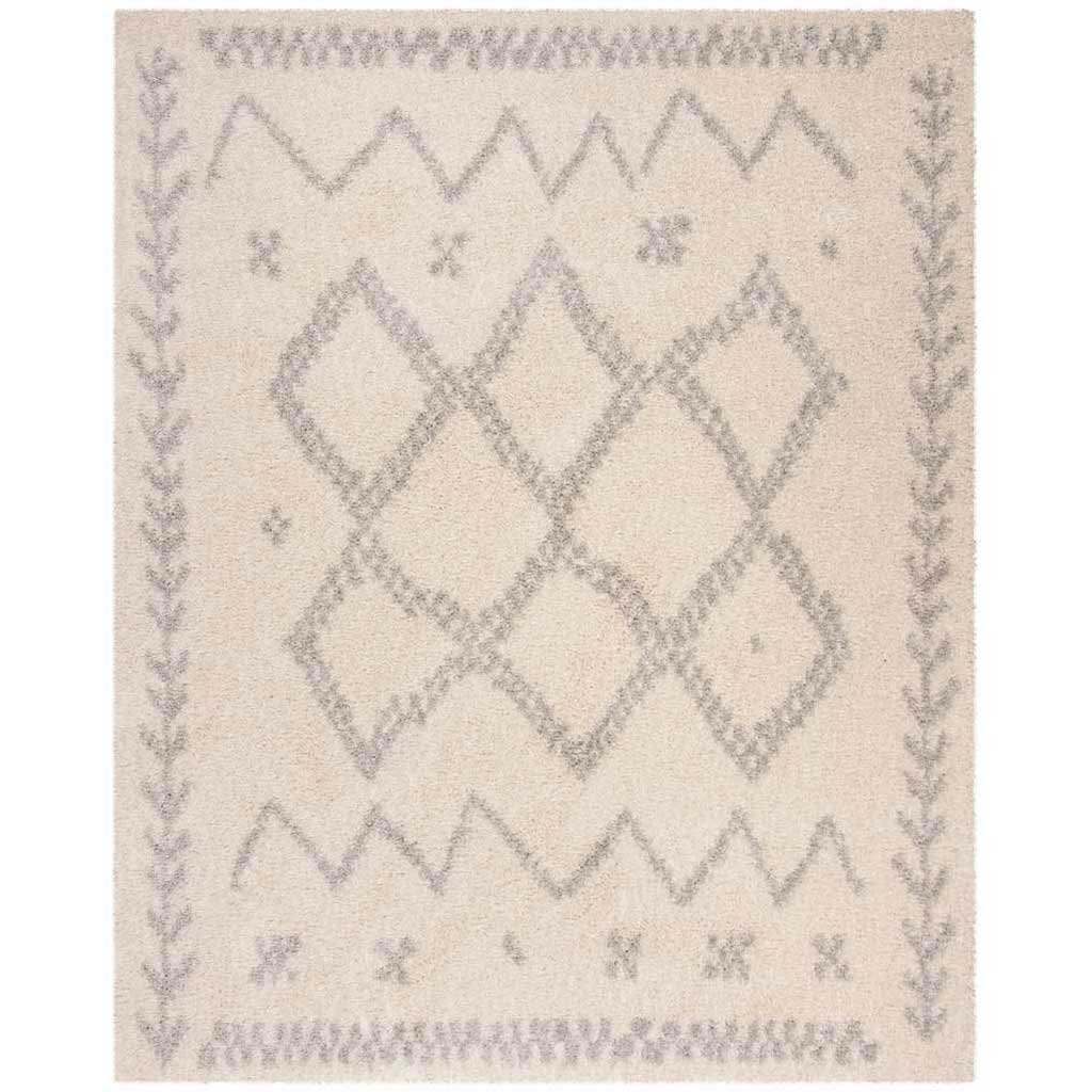 Arizona Shag Tribal Ivory/Gray Area Rug