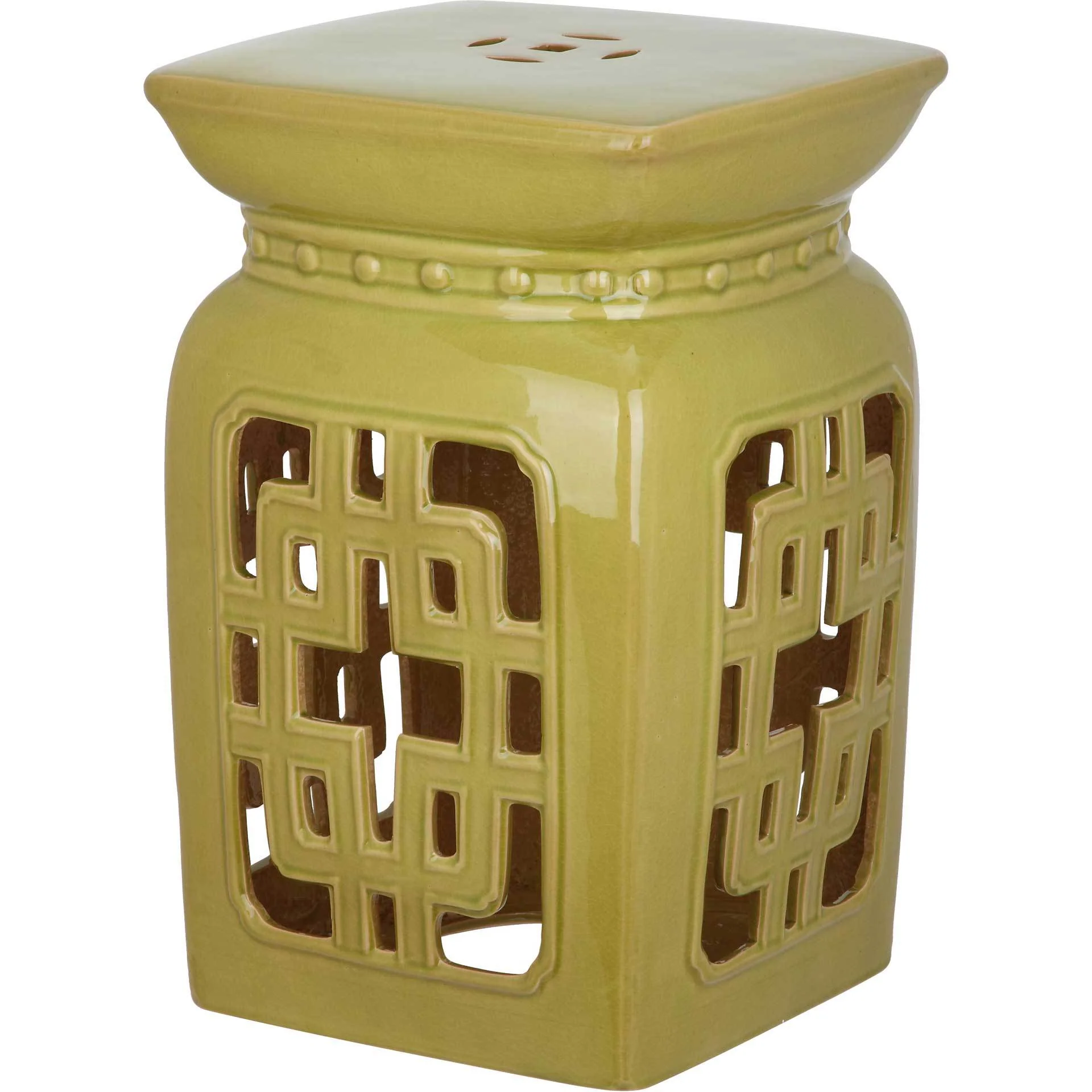 Beatrice Filigree Garden Stool Spring Green