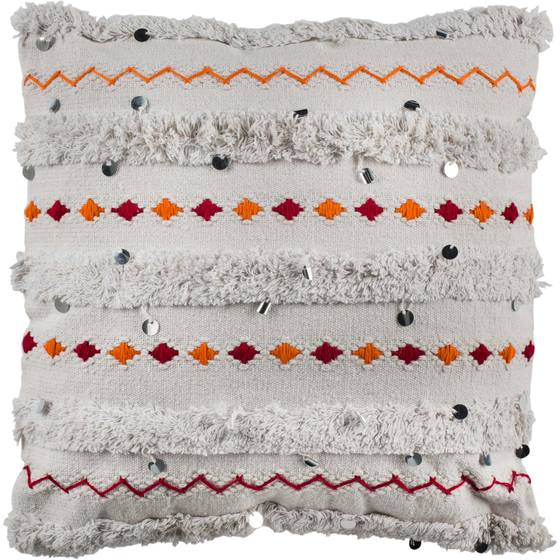 Bedeck Pillow White/Multi Pattern