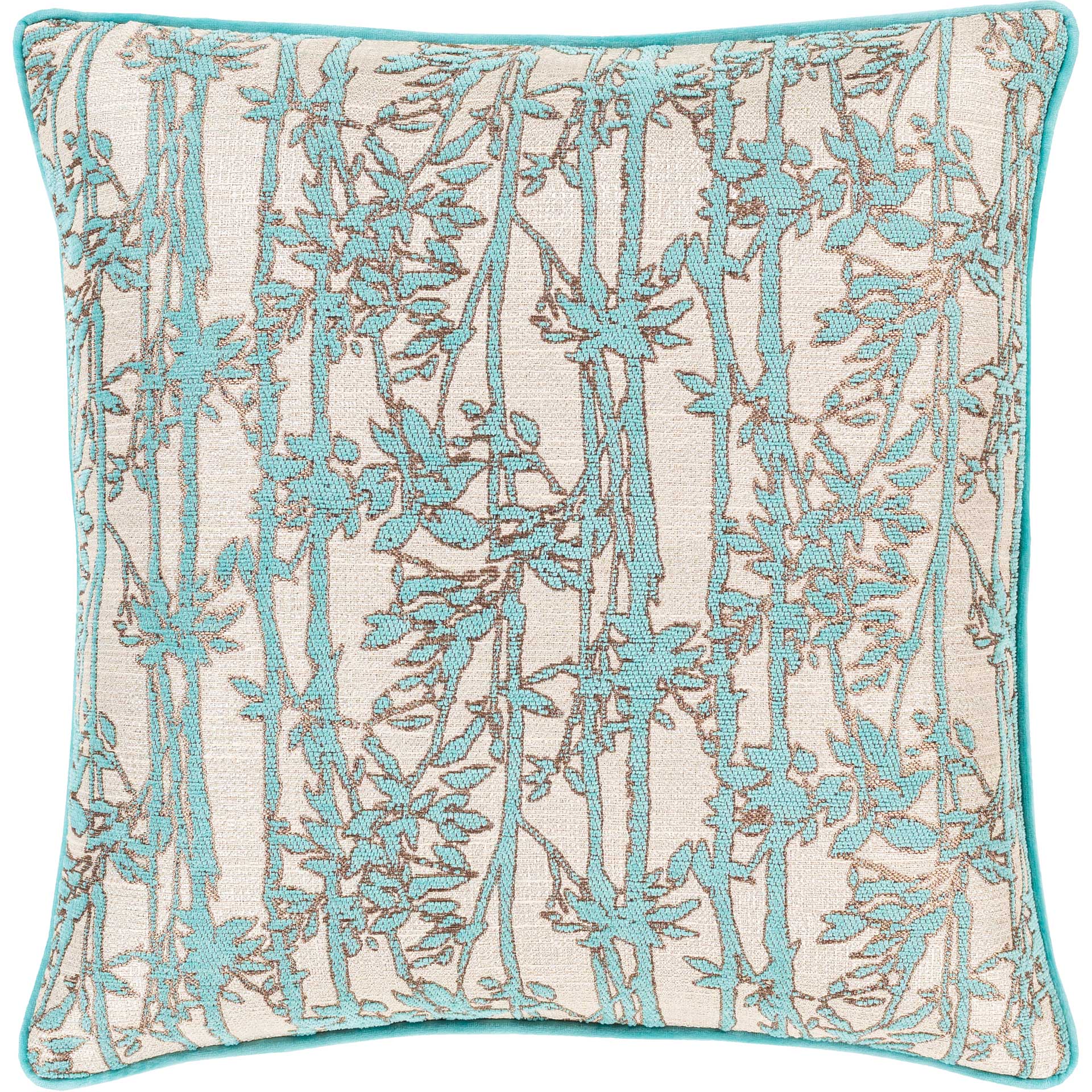 Bianca Pillow Ivory/Aqua/Camel
