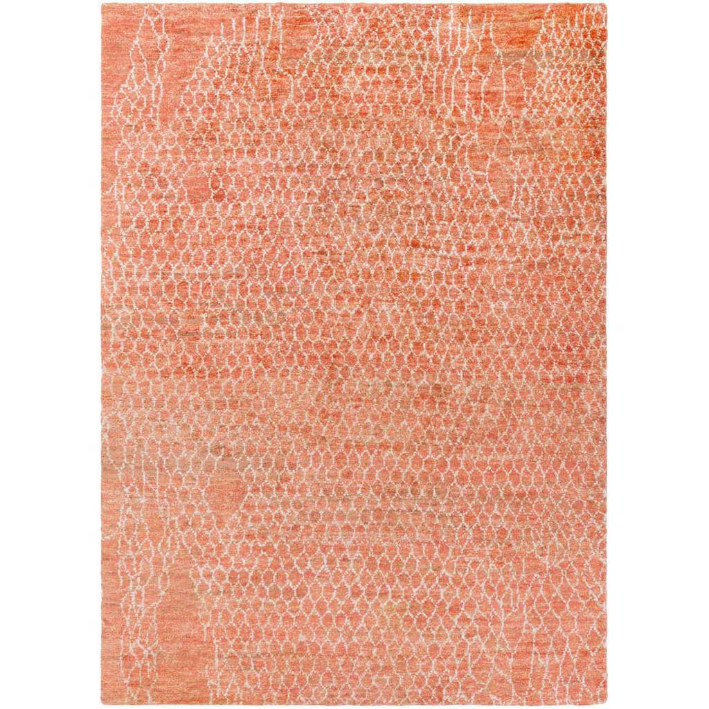 Bjorn Bright Orange/Khaki/Dark Brown Area Rug