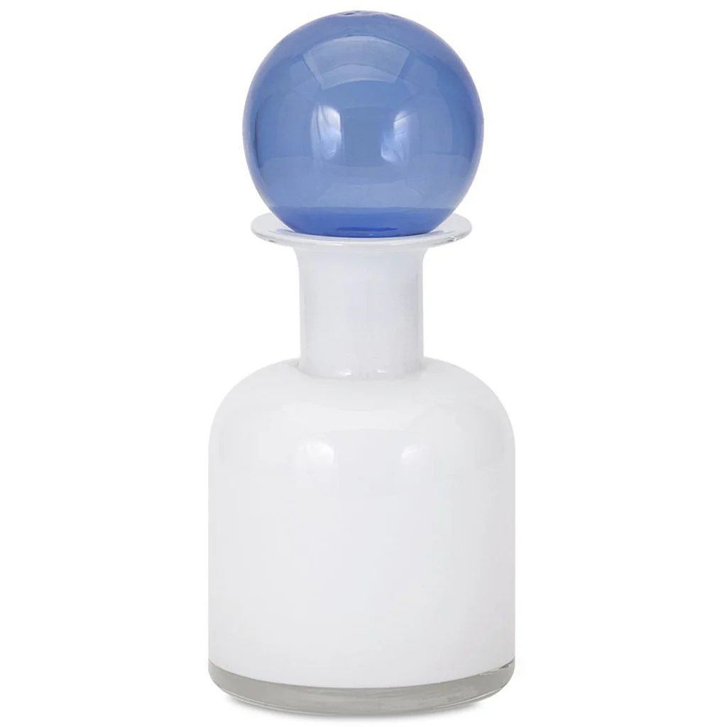 Blaine Jar with Blue Glass Stopper