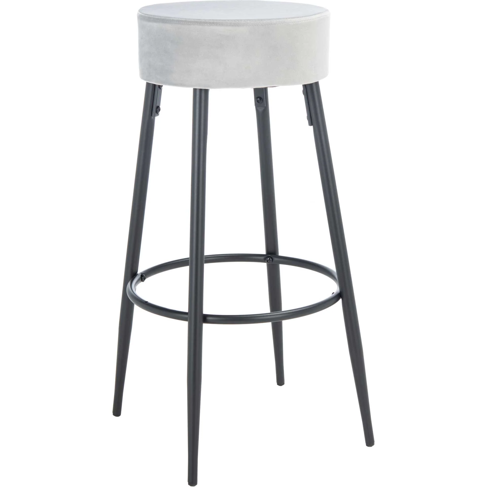 Boase Round Bar Stool Light Gray/Black