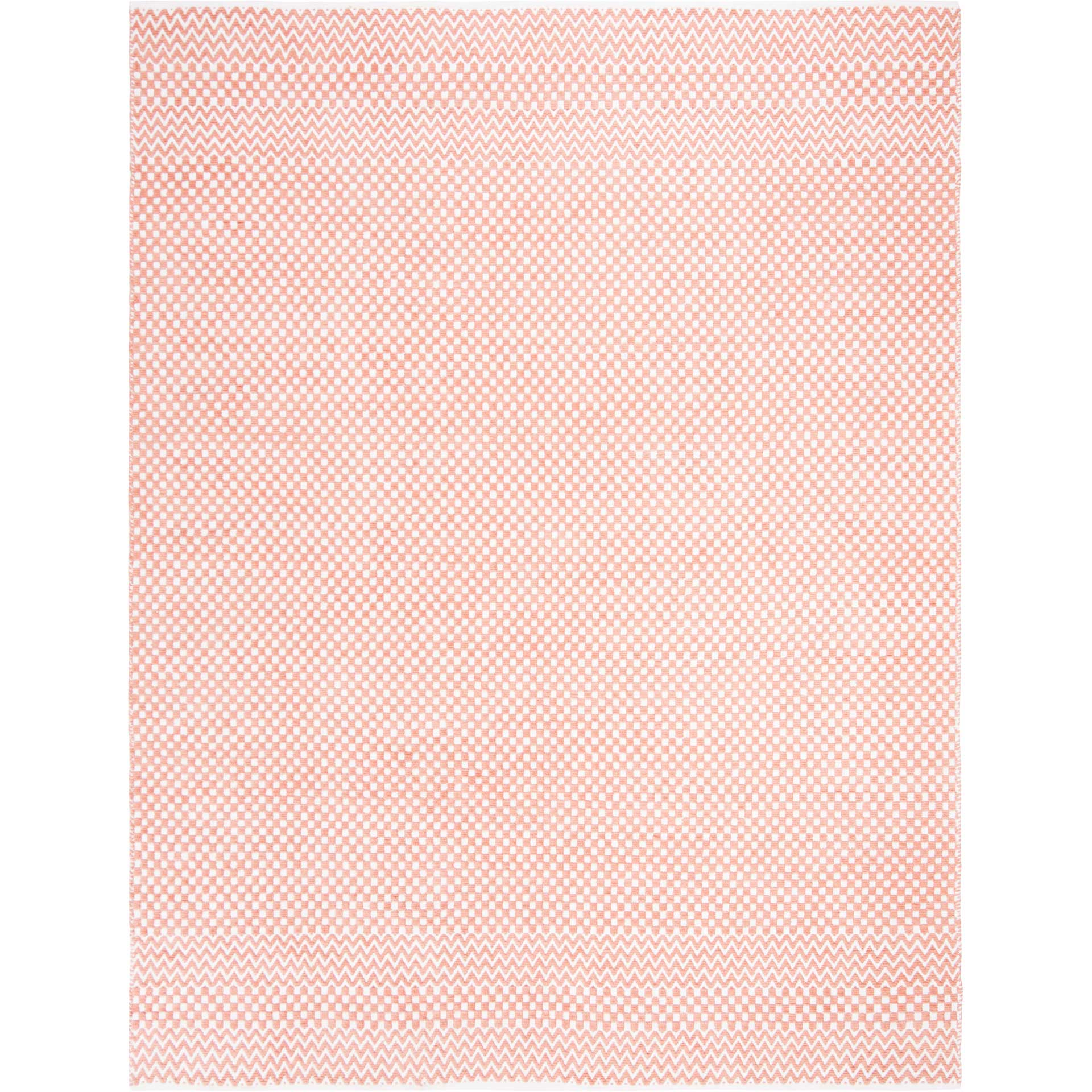Boston Checker Orange Area Rug