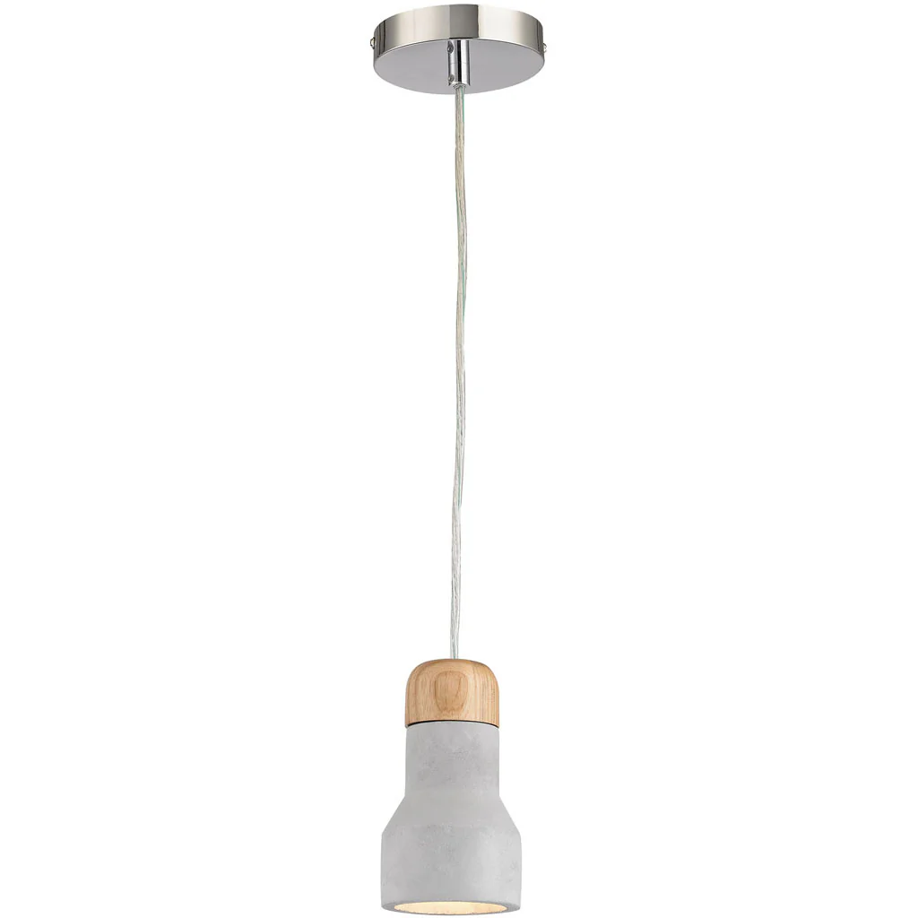 Brady Pendant Wood/Polished Concrete
