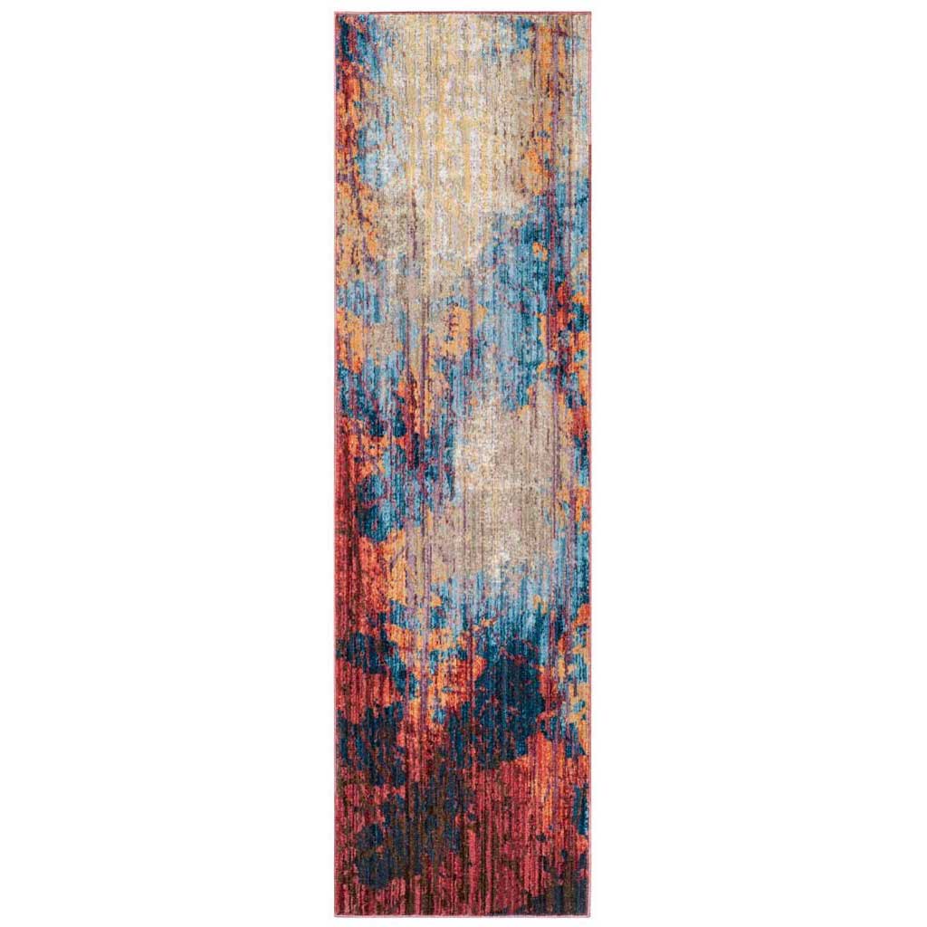 Bristol Blue/Rust Runner Rug