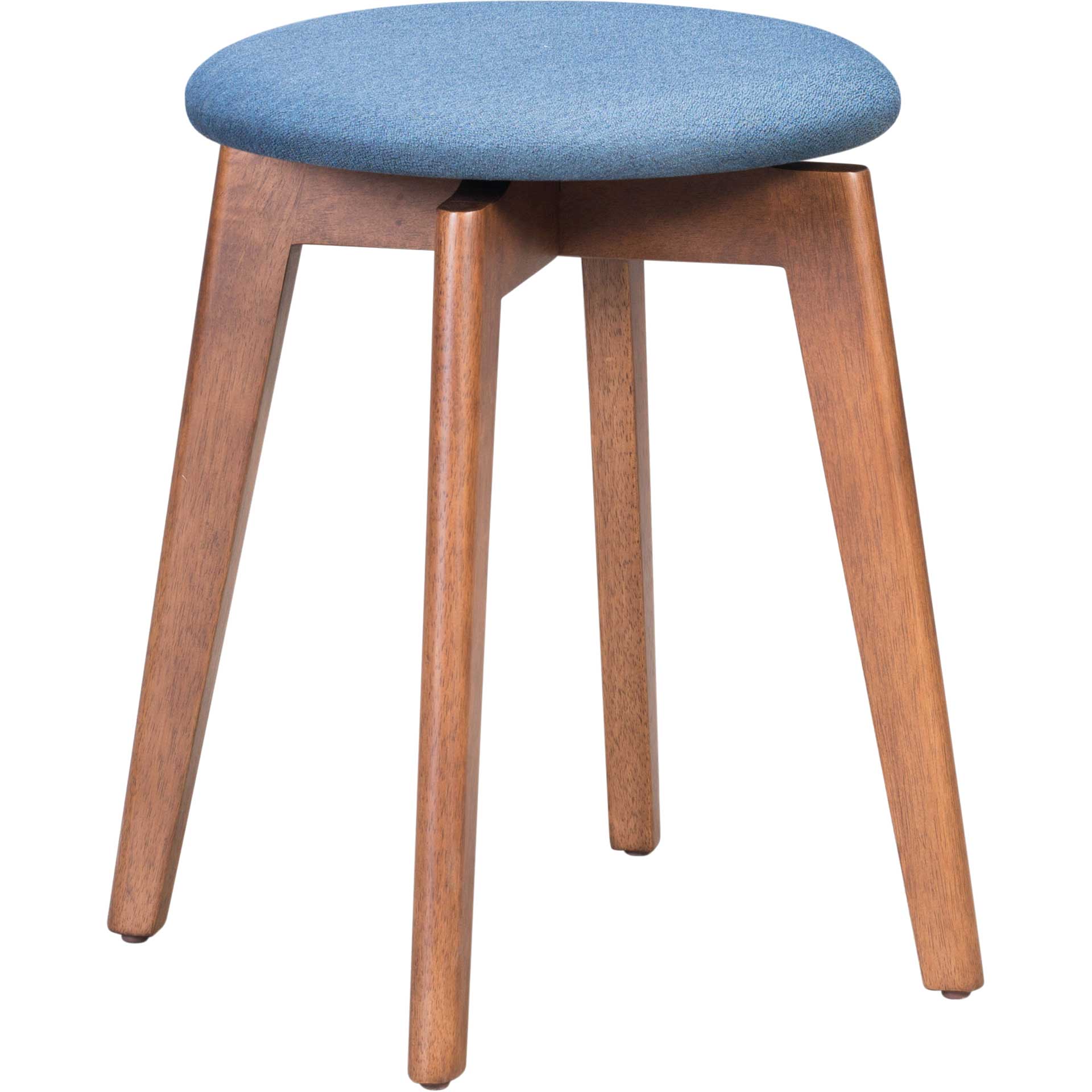 Brix Stool Walnut/Ink Blue