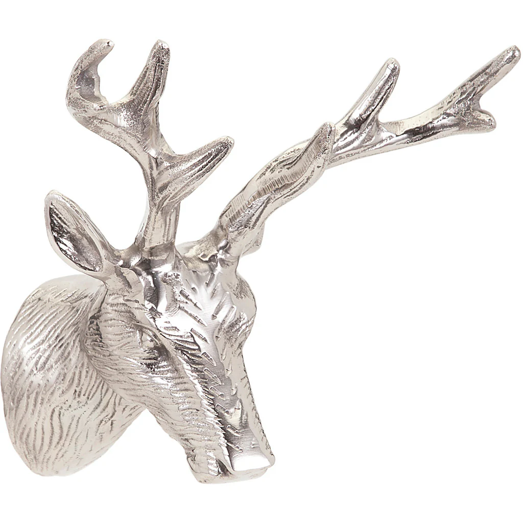 Cadman Small Silver Deer Wall Mount