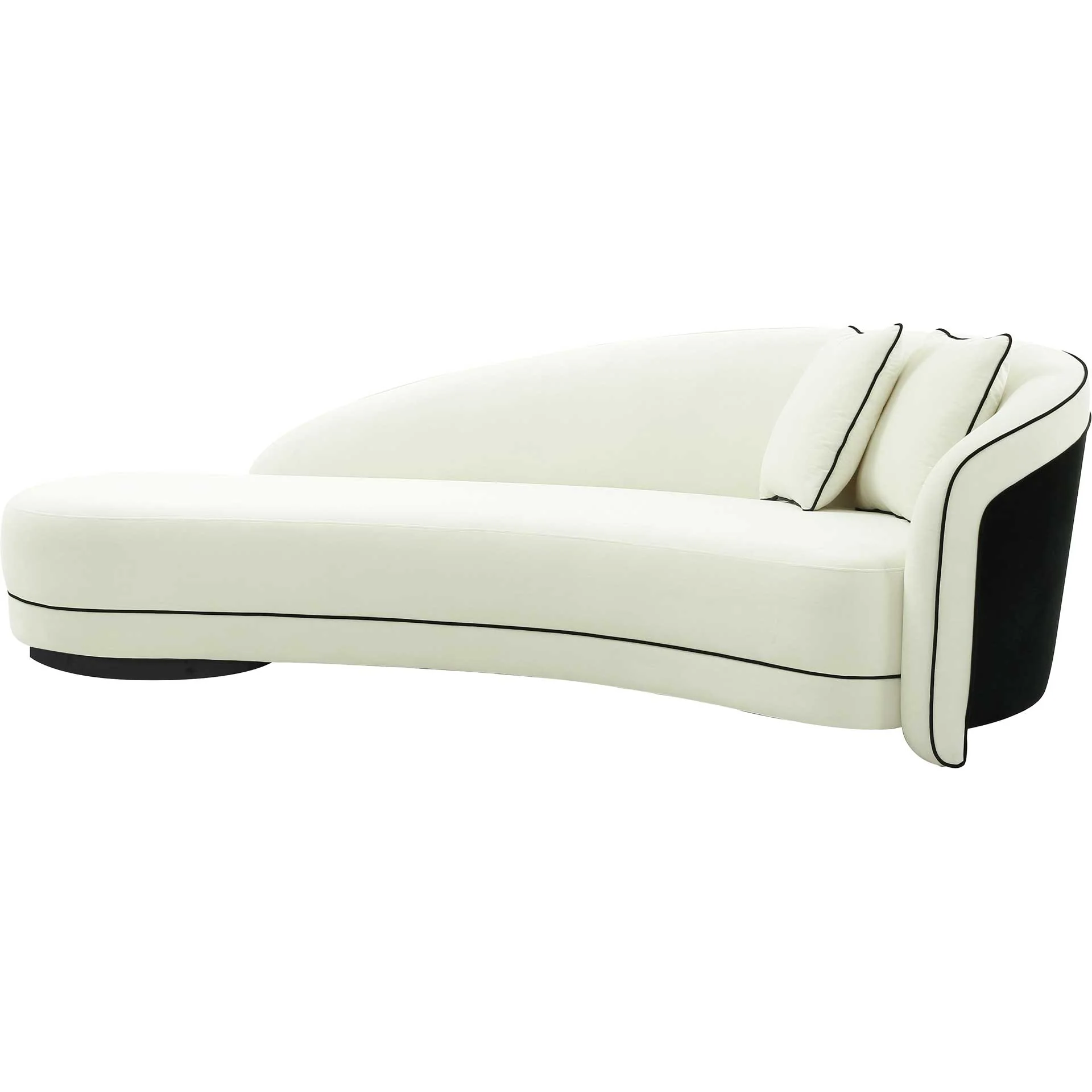 Calibrate Velvet Sofa Black/Cream