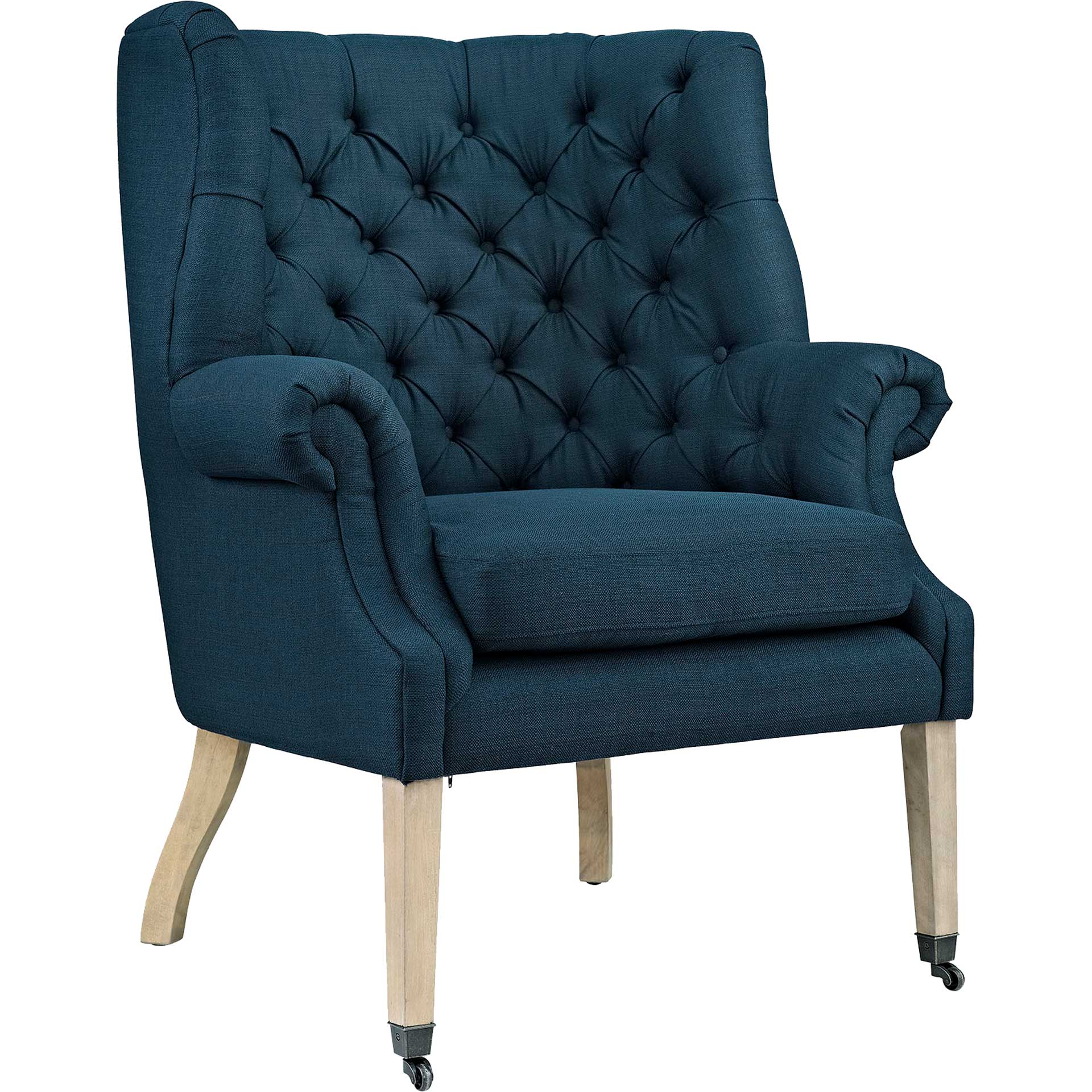 Camron Upholstered Fabric Lounge Chair Azure