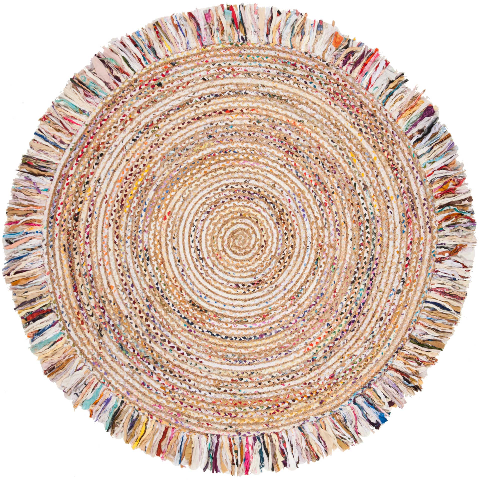 Cape Cod Ivory/Multi Round Rug