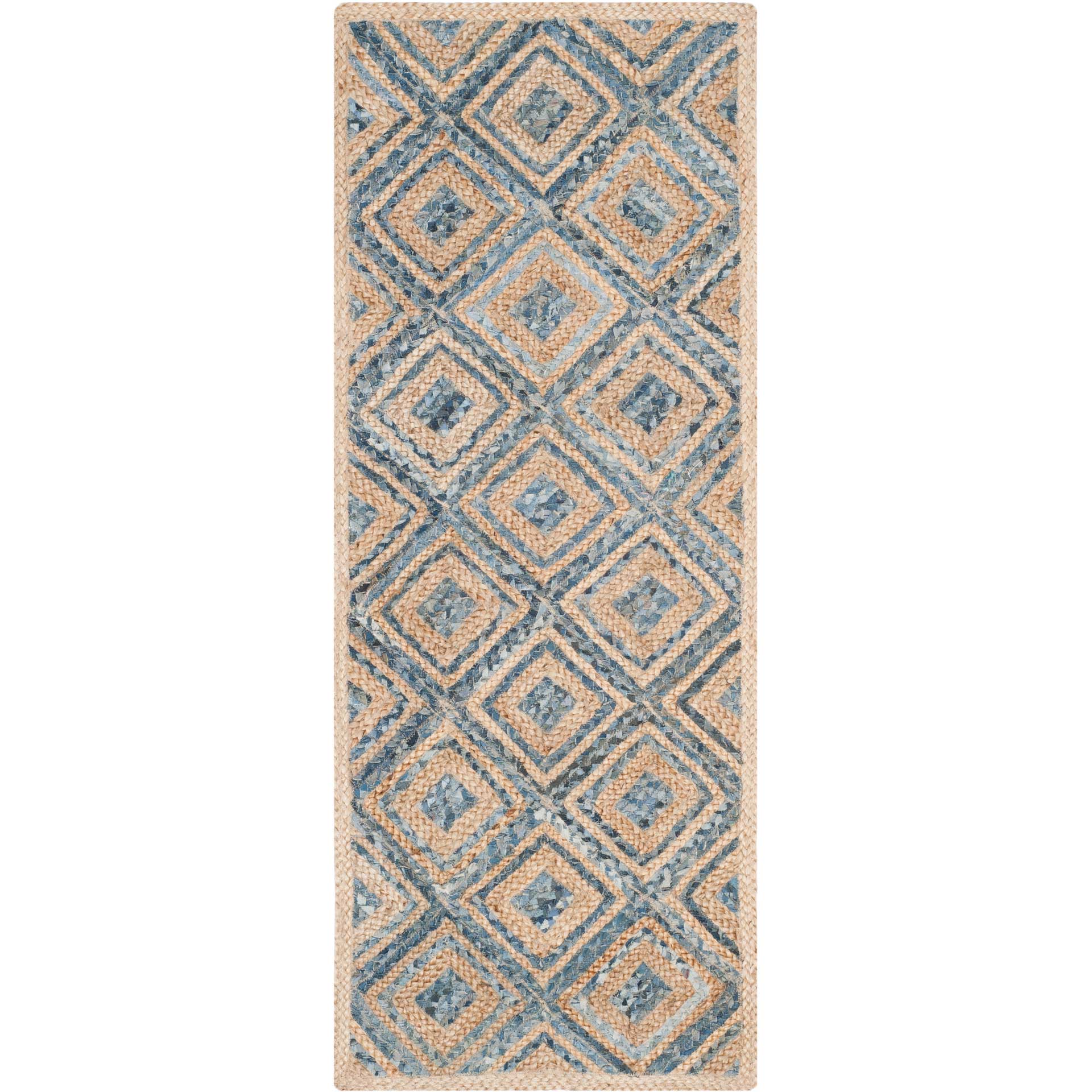 Cape Cod Natural/Blue Runner Rug