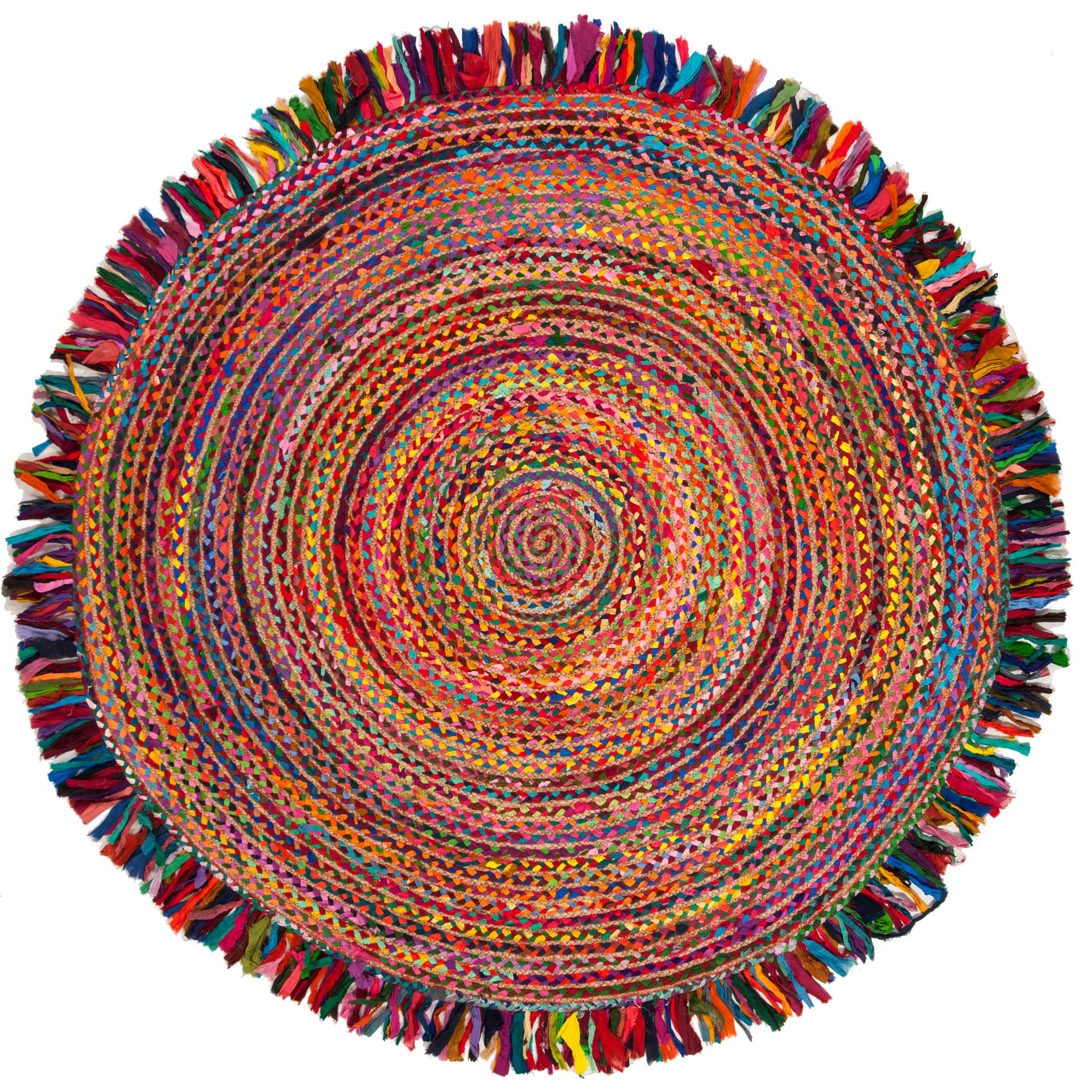 Cape Cod Red/Multi Round Rug
