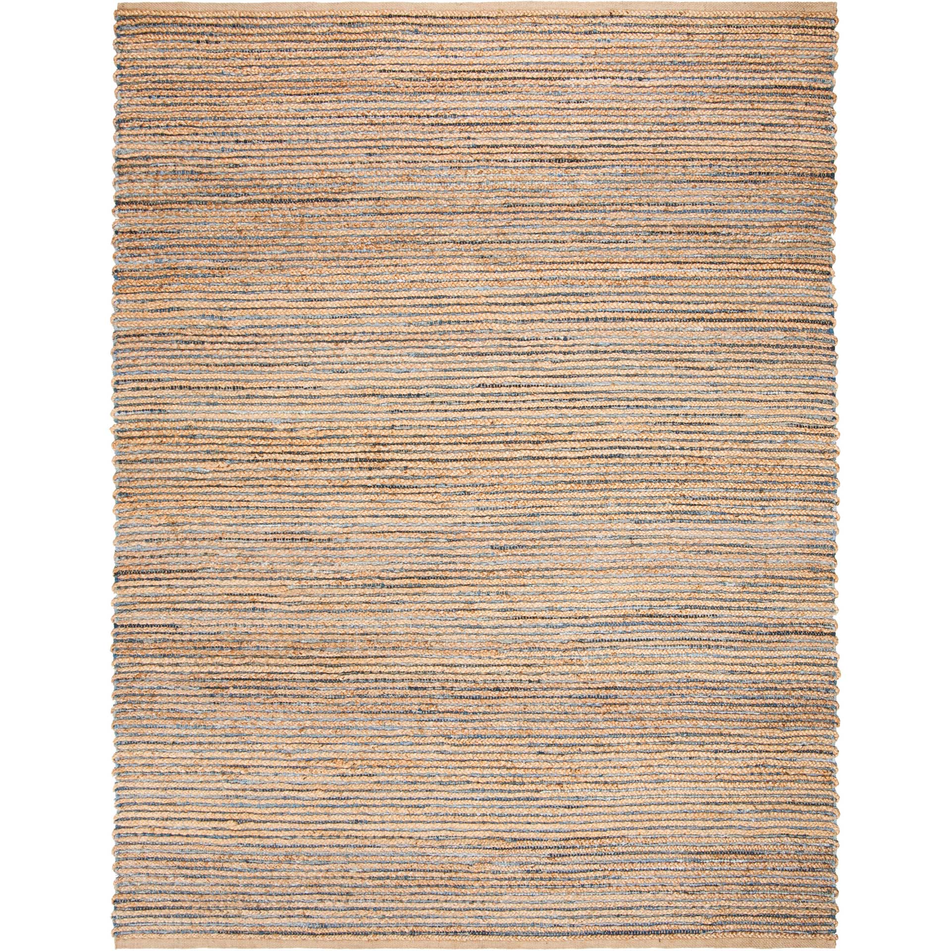 Cape Cod Stripe Natural/Blue Area Rug