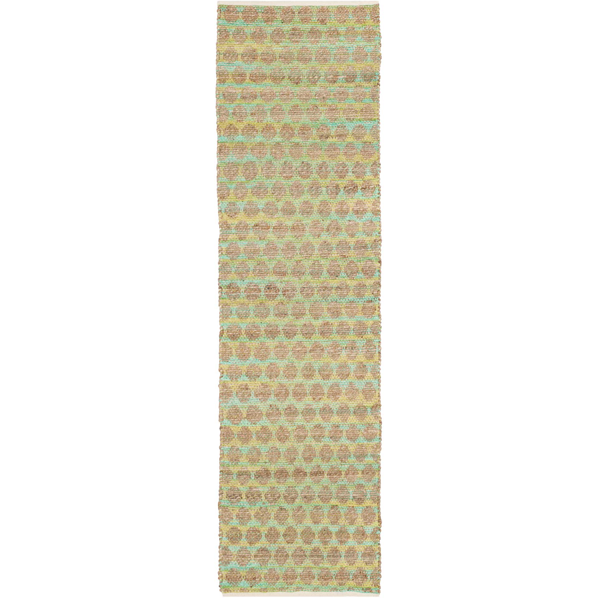 Cape Cod Teal/Natural Runner Rug