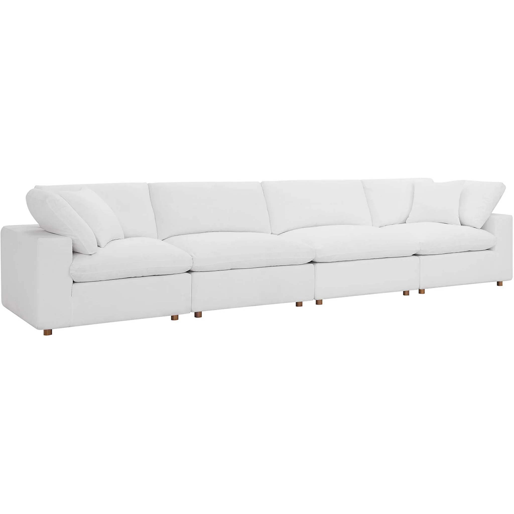 Carmen 4 Piece Modular Sectional Sofa Pure White - Image 3