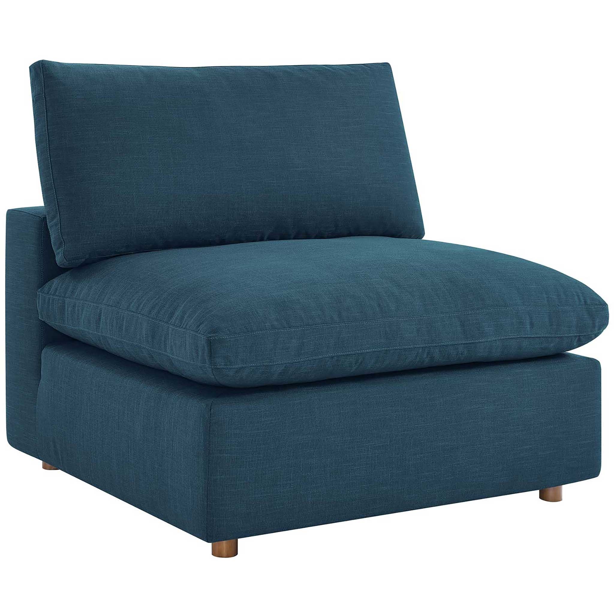 Carmen 4 Piece Modular Sofa with Ottoman Azure - Image 6