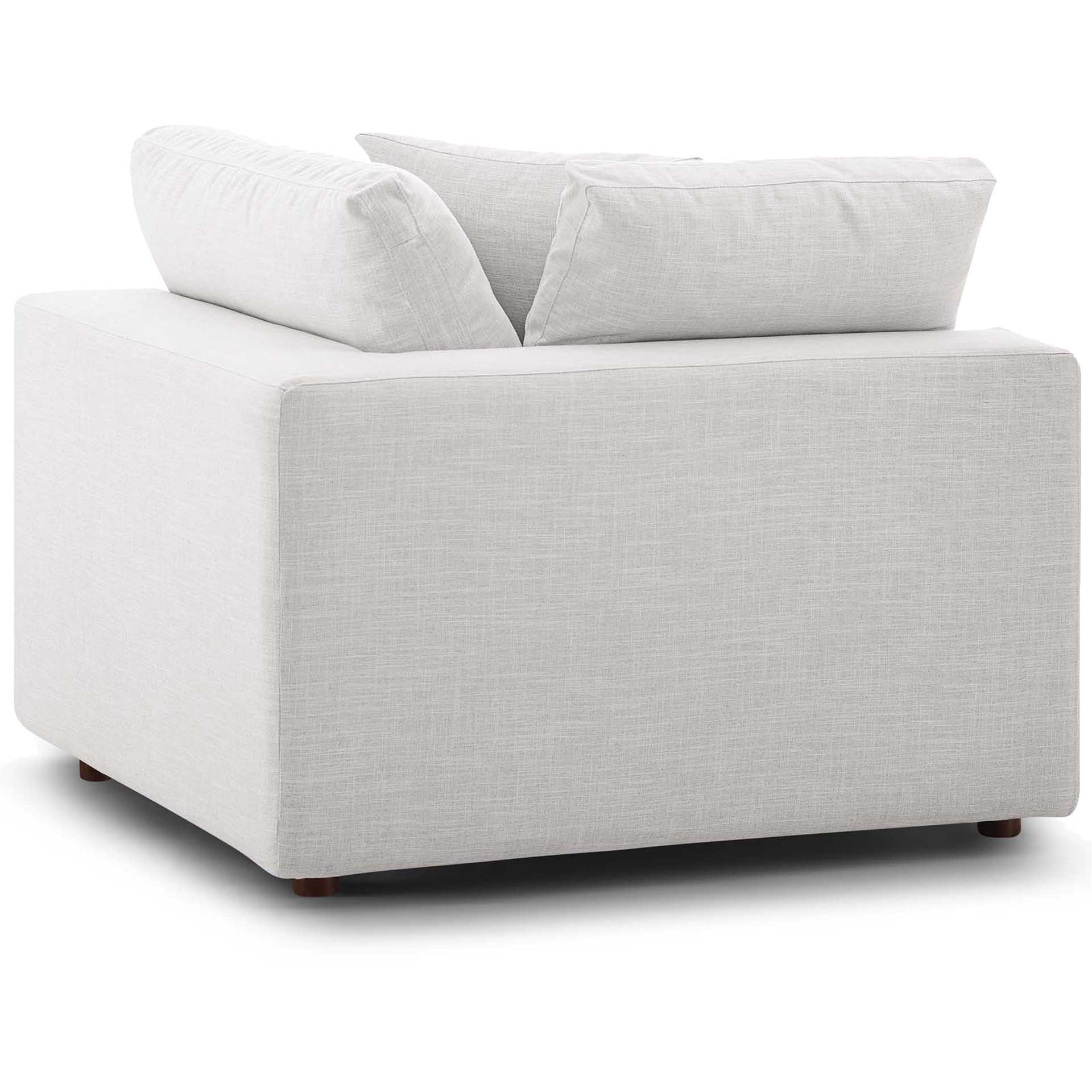 Carmen 4 Piece Modular Sofa with Ottoman Beige - Image 5