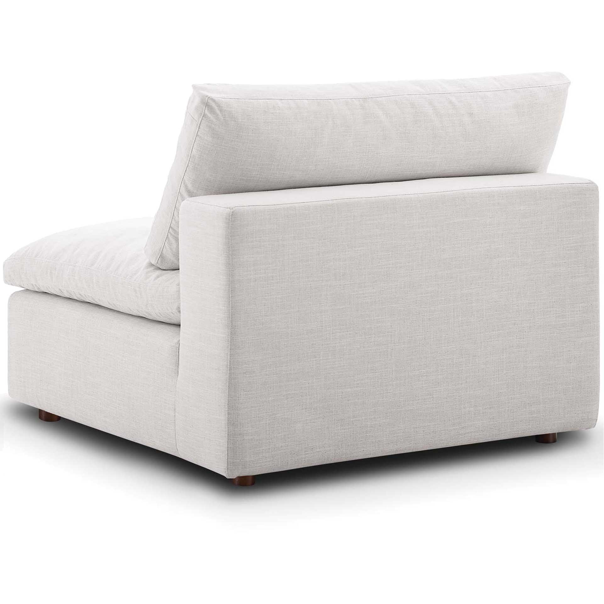 Carmen 4 Piece Modular Sofa with Ottoman Beige - Image 7