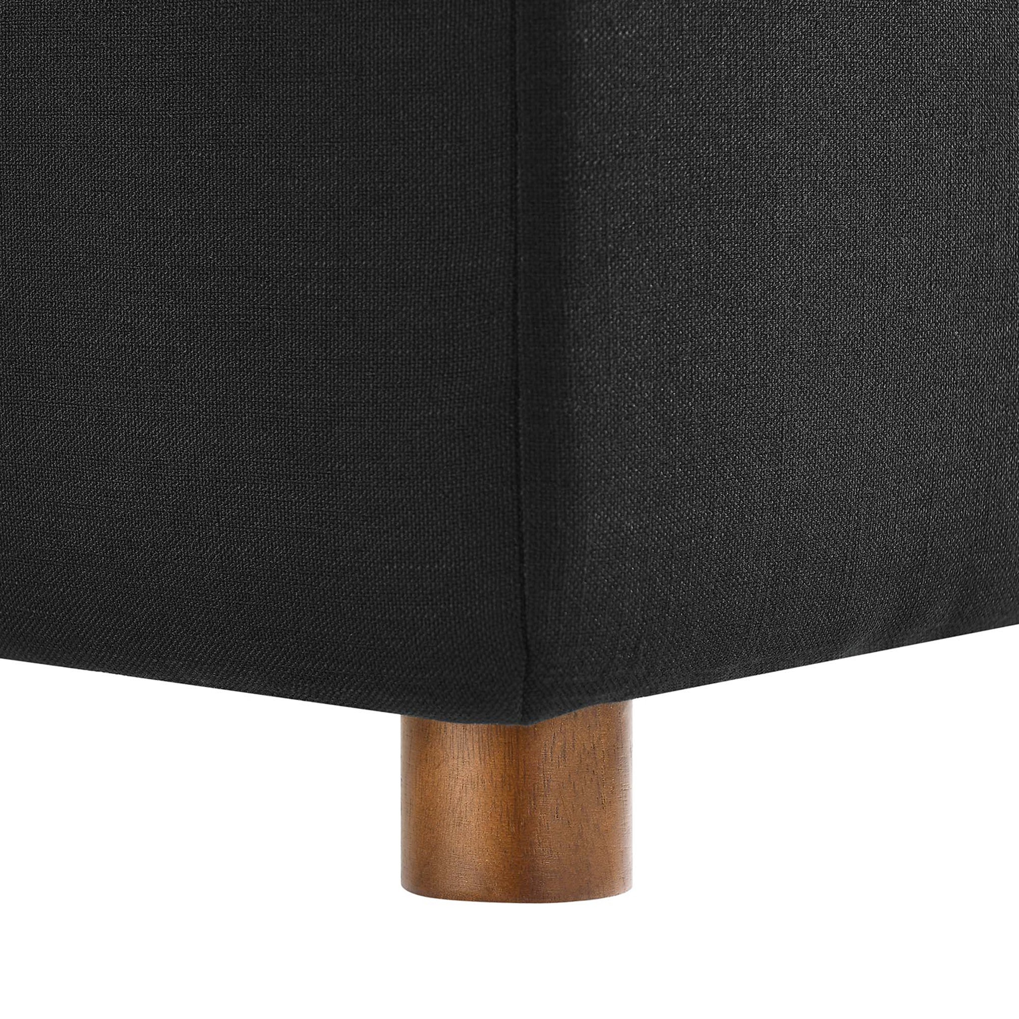 Carmen 4 Piece Modular Sofa with Ottoman Black - Image 9