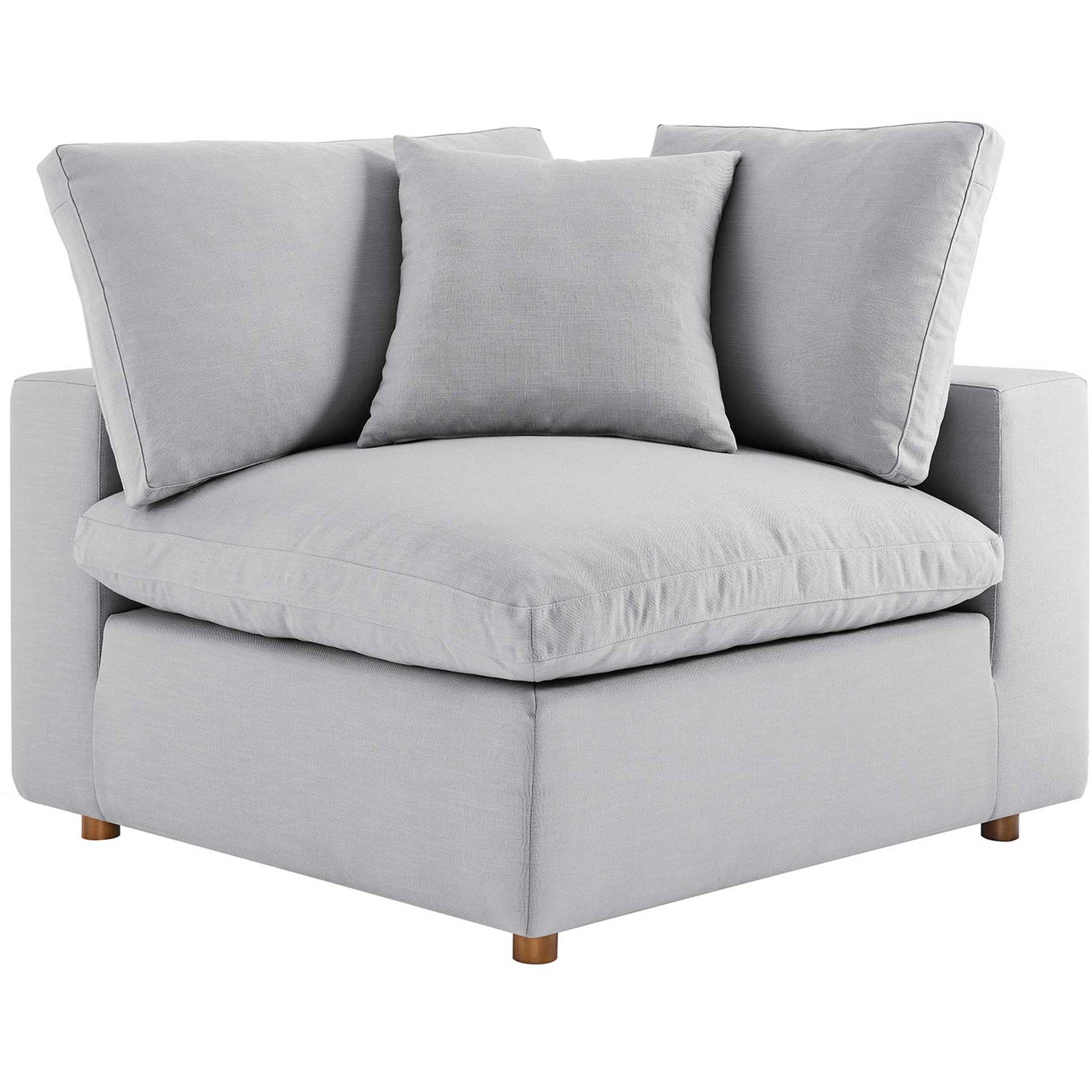 Carmen 5 Piece Armless Modular Sofa Light Gray - Image 4