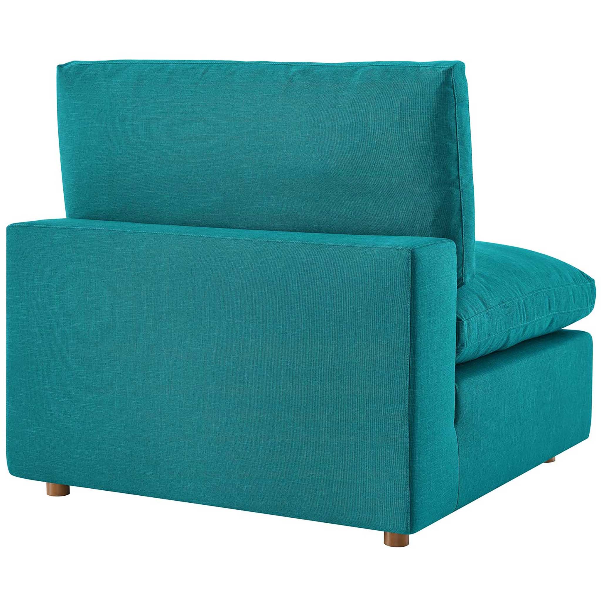 Carmen 5 Piece Armless Modular Sofa Teal - Image 7