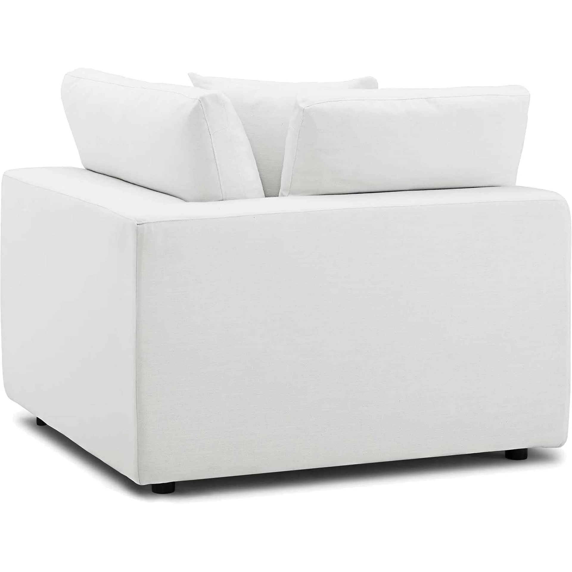 Carmen 5 Piece Armless Modular Sofa White - Image 4