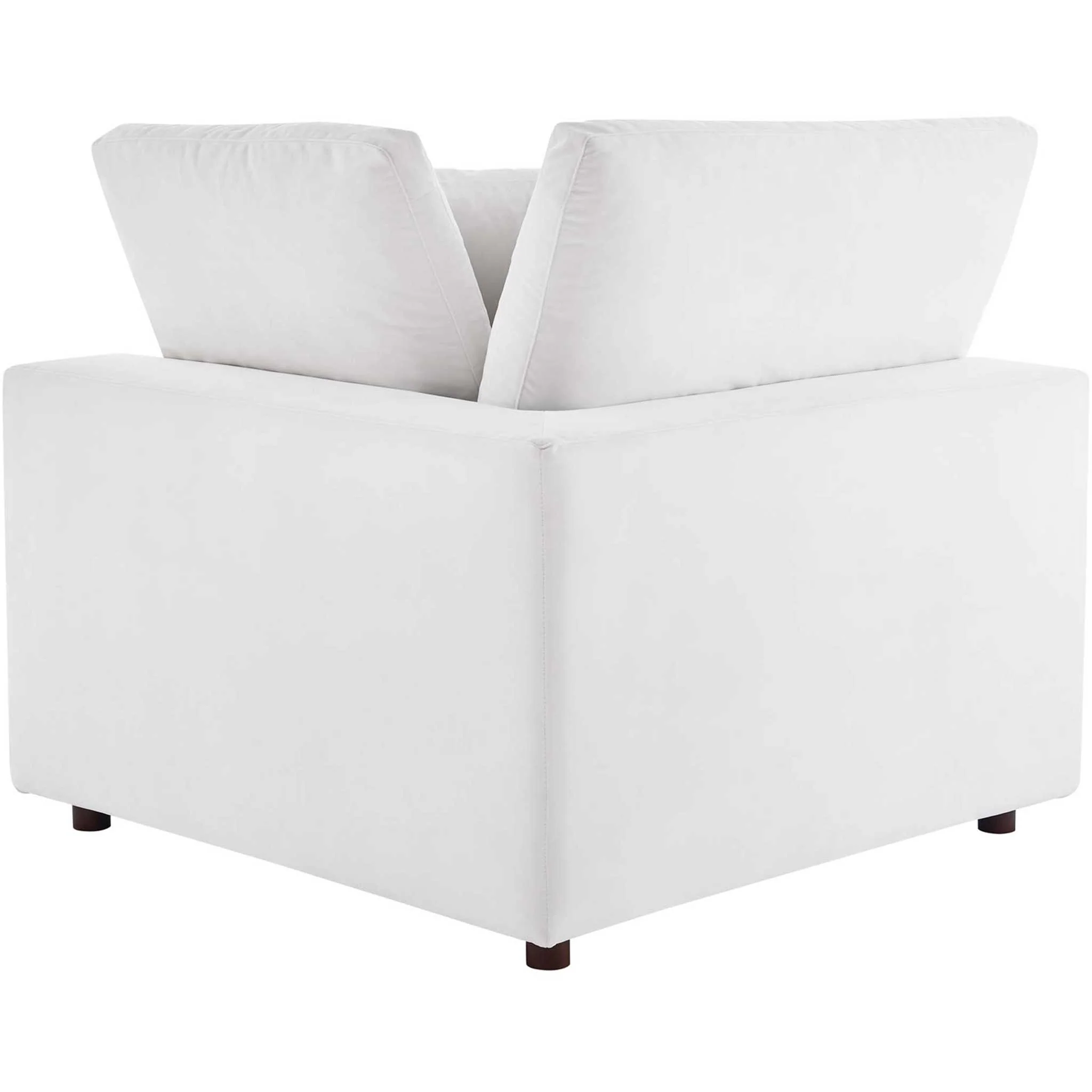 Carmen 5 Piece Armless Modular Velvet Sofa White - Image 4