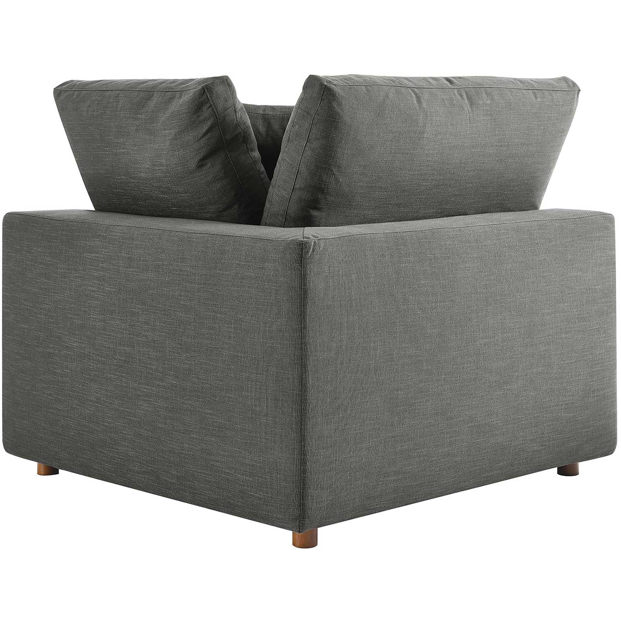 Carmen 5 Piece Modular Sofa with Ottoman Gray - Image 5