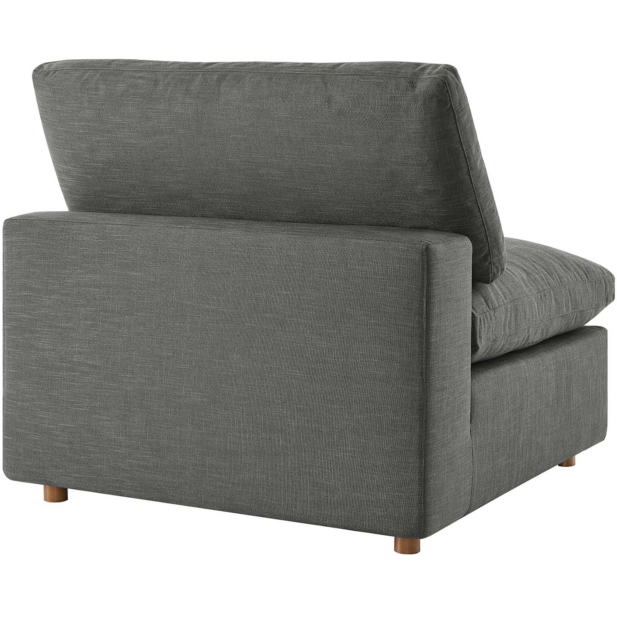 Carmen 5 Piece Modular Sofa with Ottoman Gray - Image 7